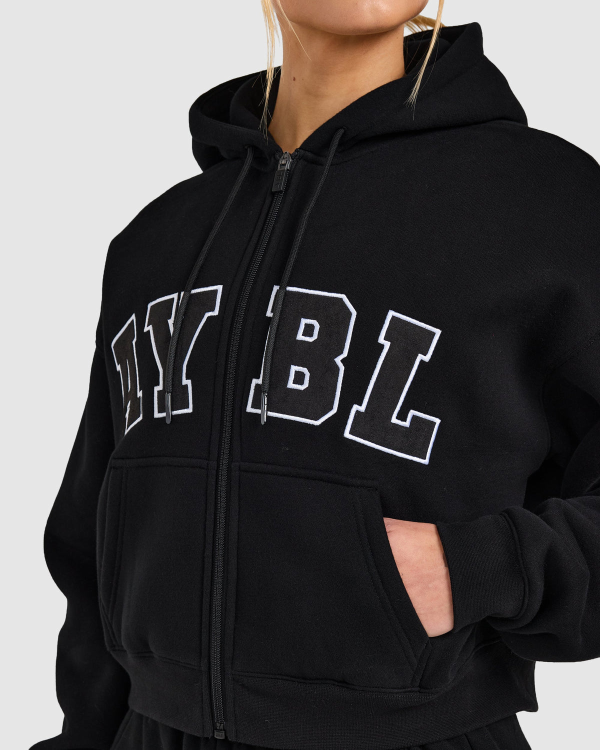Varsity 2.0 Boxy Zip Up Hoodie - Zwart