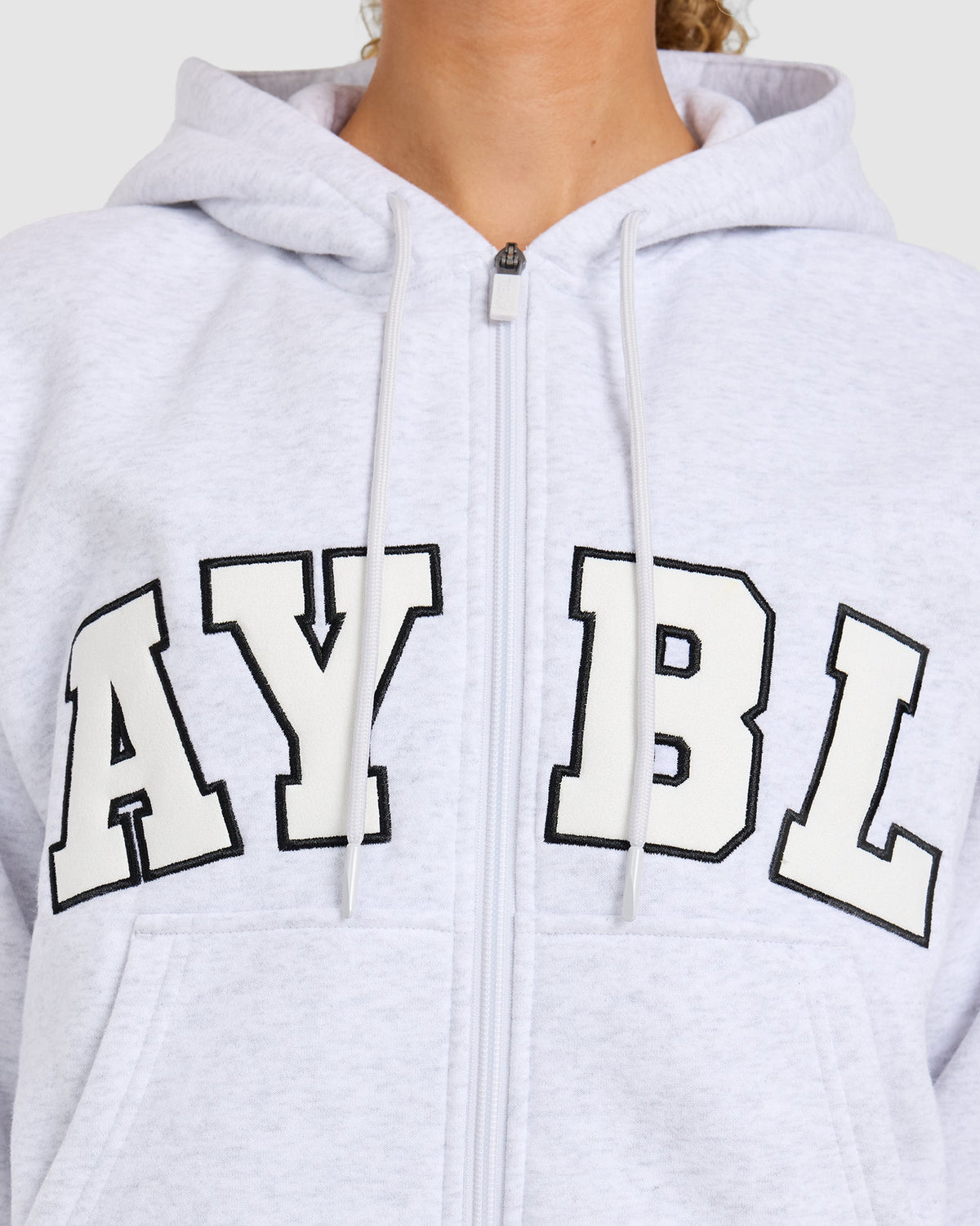 Varsity 2.0 Boxy Zip Up Hoodie - Heather Grijs
