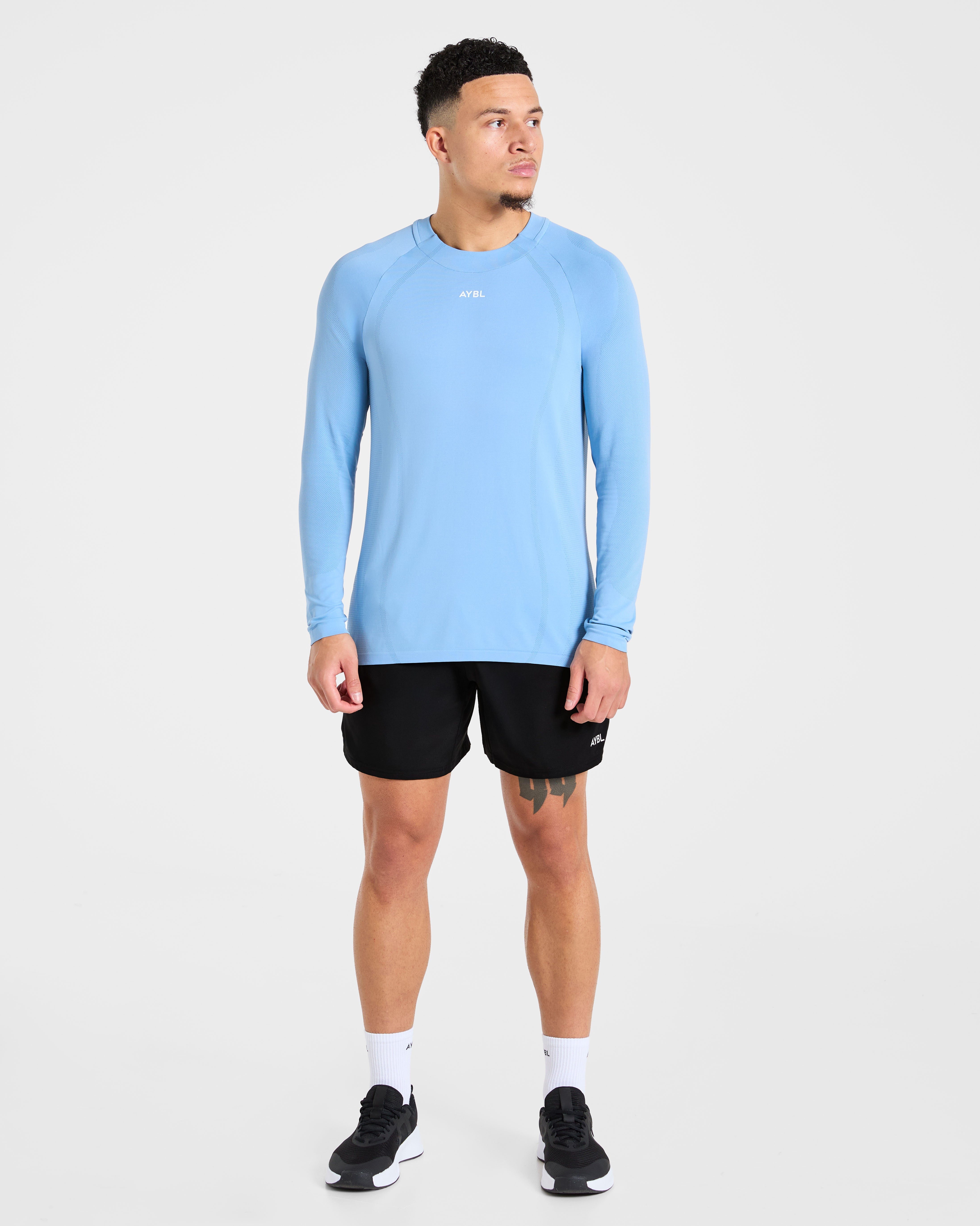 Attain Seamless Long Sleeve T Shirt - Sports Blauw