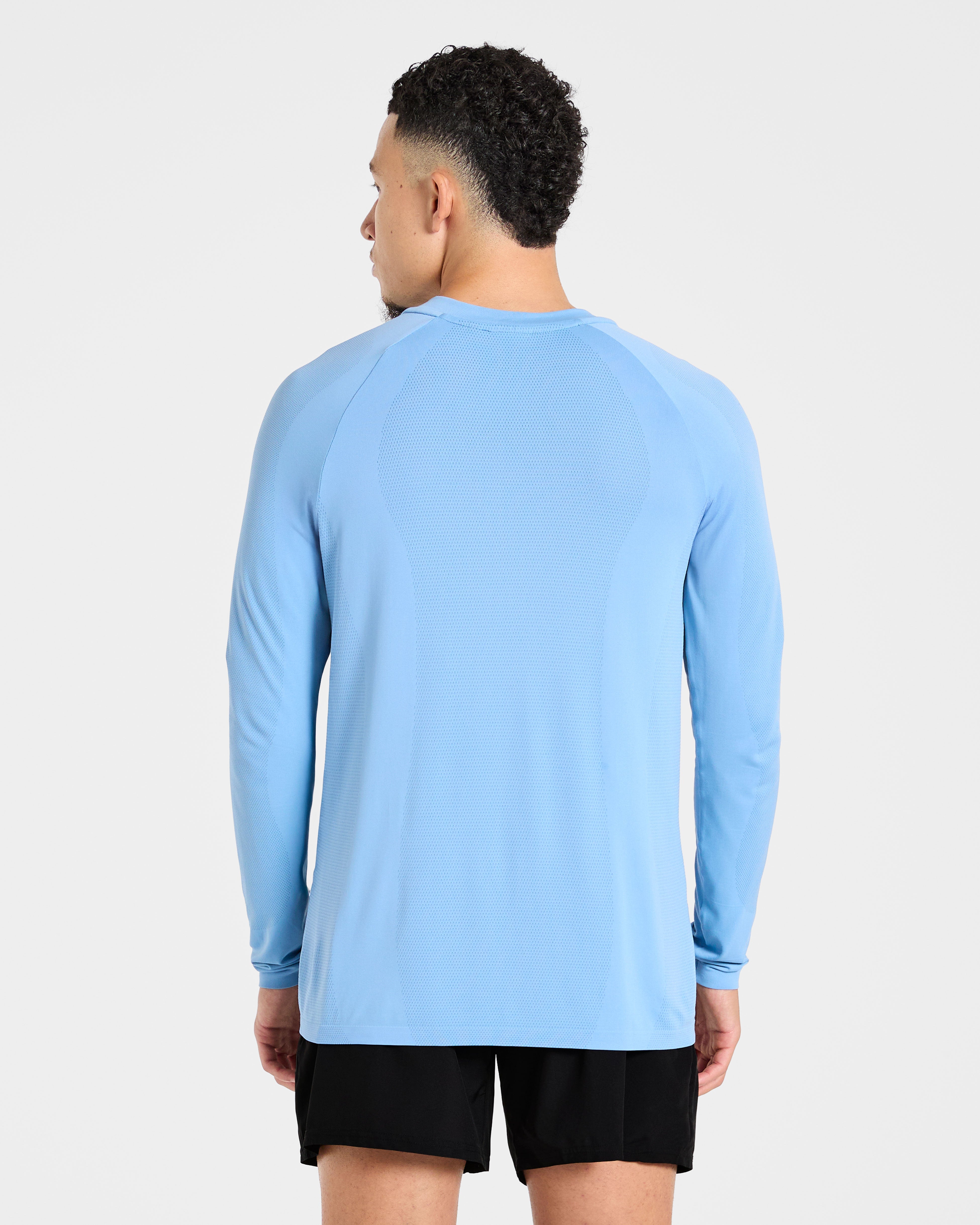 Attain Seamless Long Sleeve T Shirt - Sports Blauw