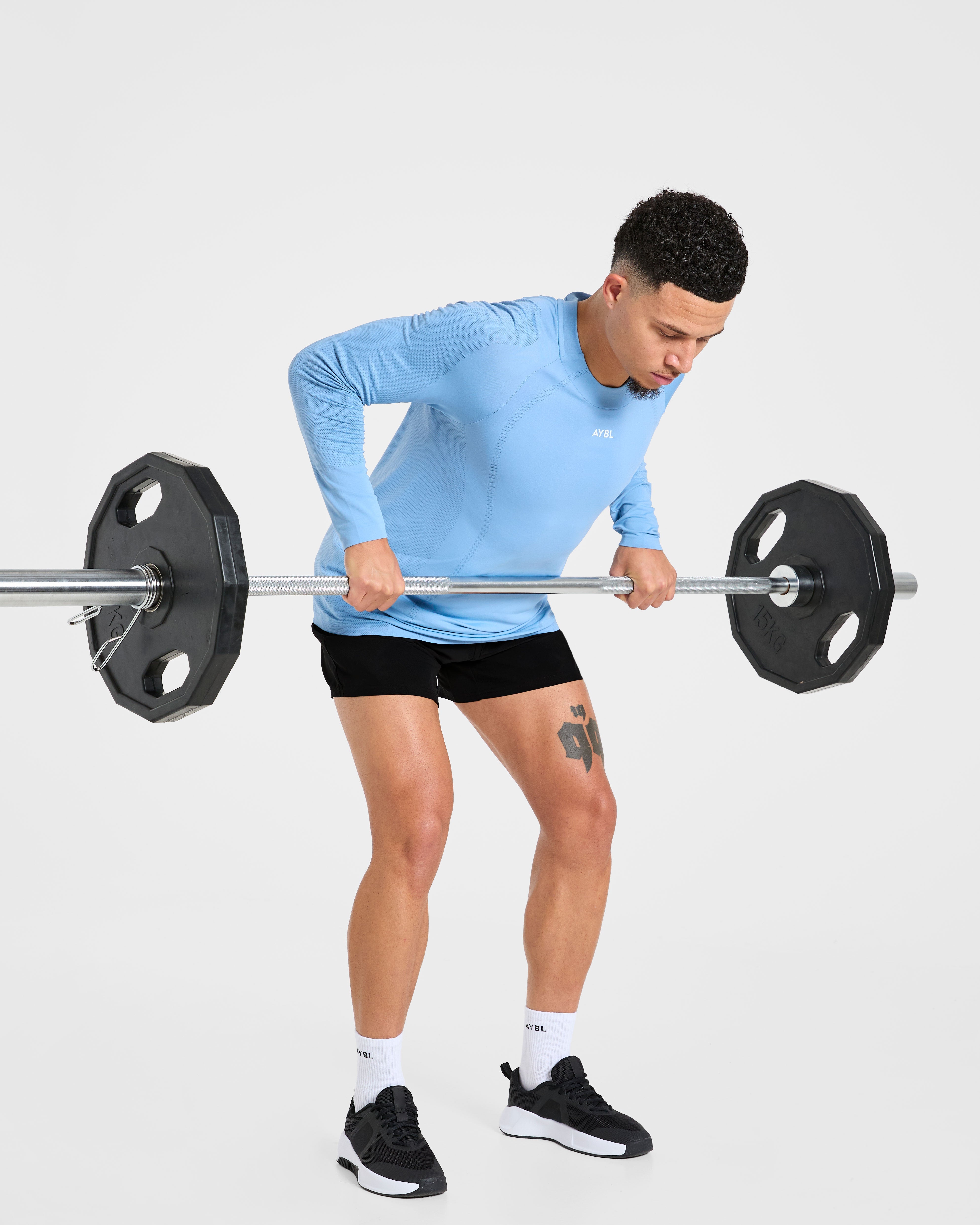 Attain Seamless Long Sleeve T Shirt - Sports Blauw