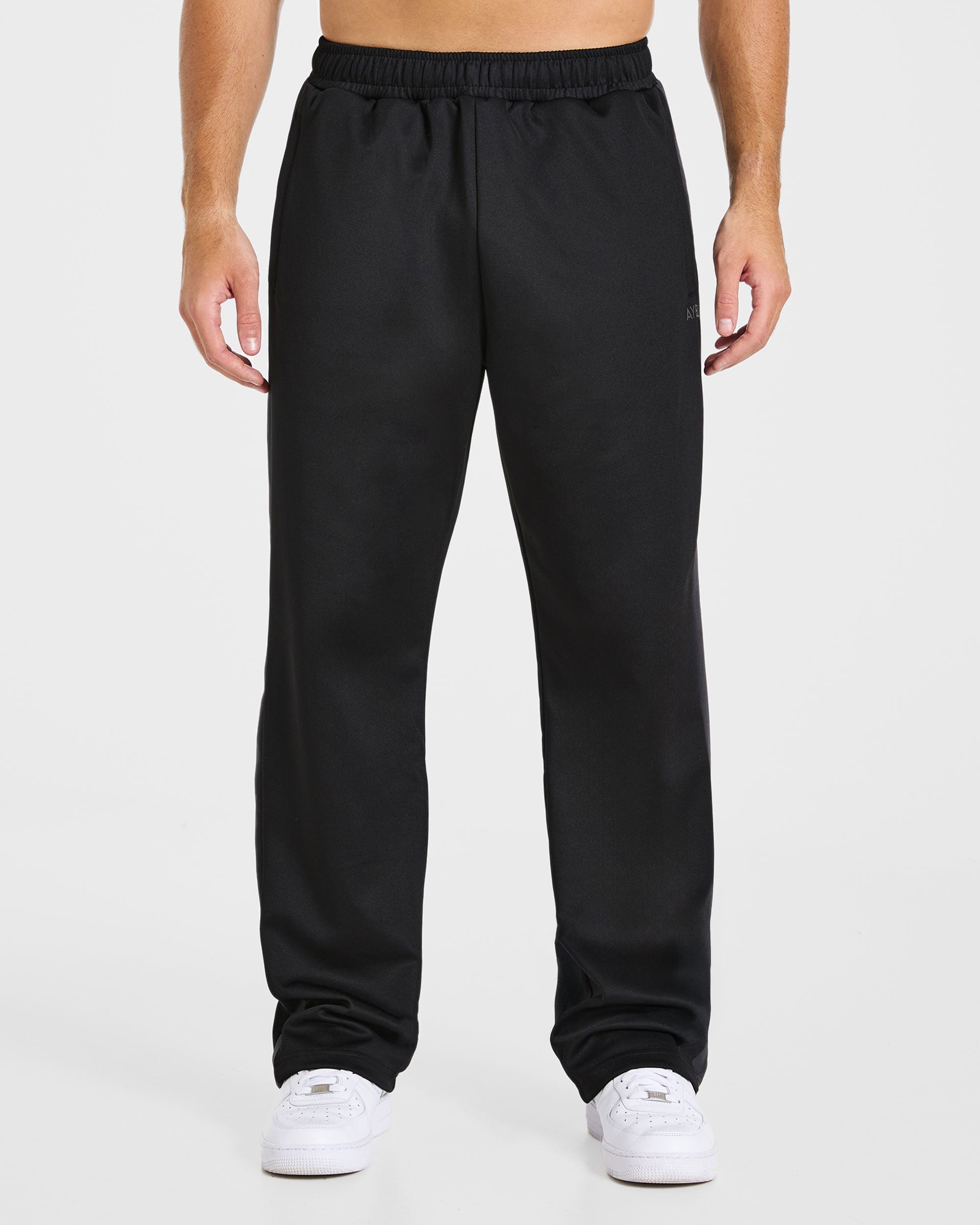 Classic Track Straight Leg Joggers - Zwart/Charcoal