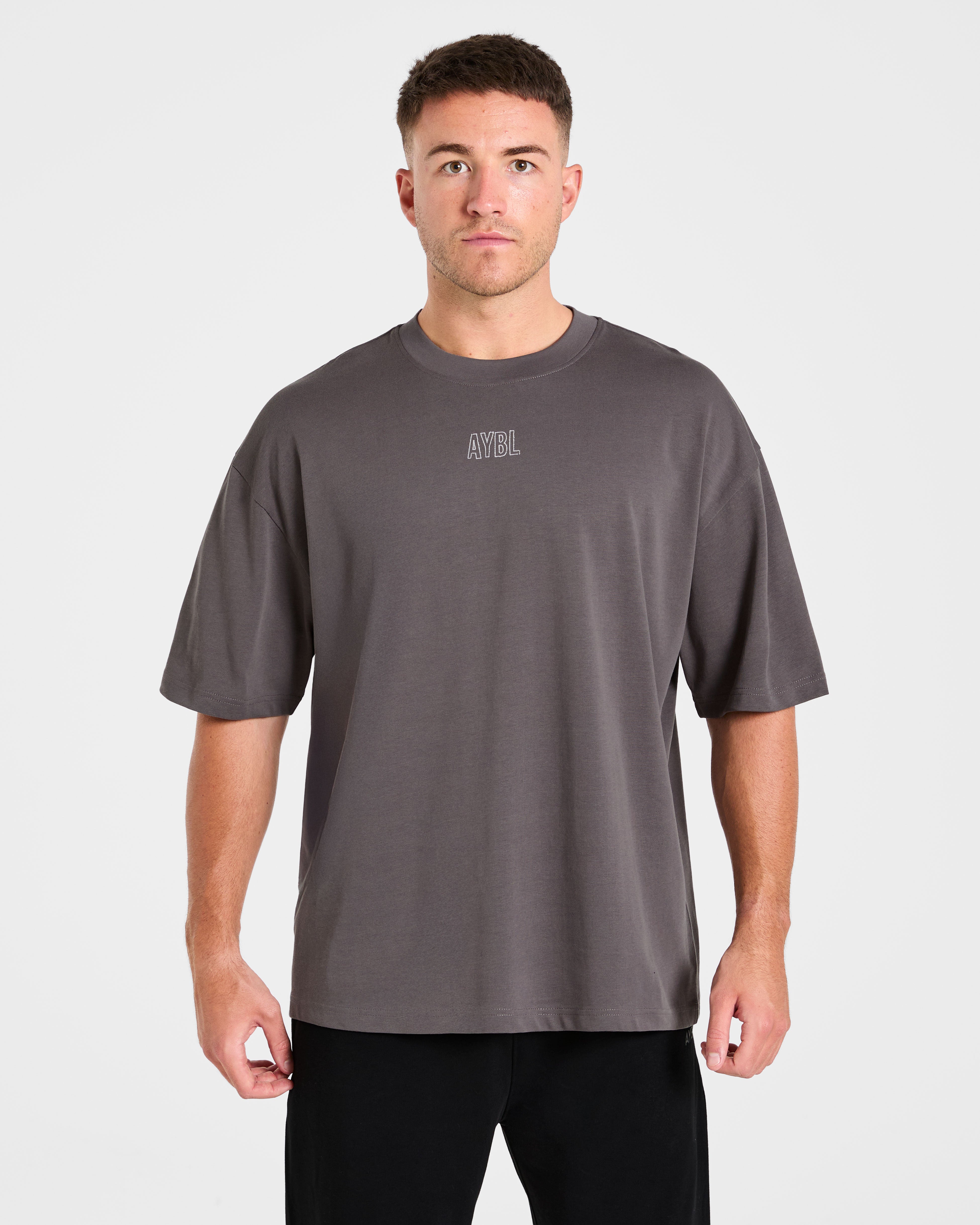 Doberman Strength Oversized T Shirt - Storm Grijs