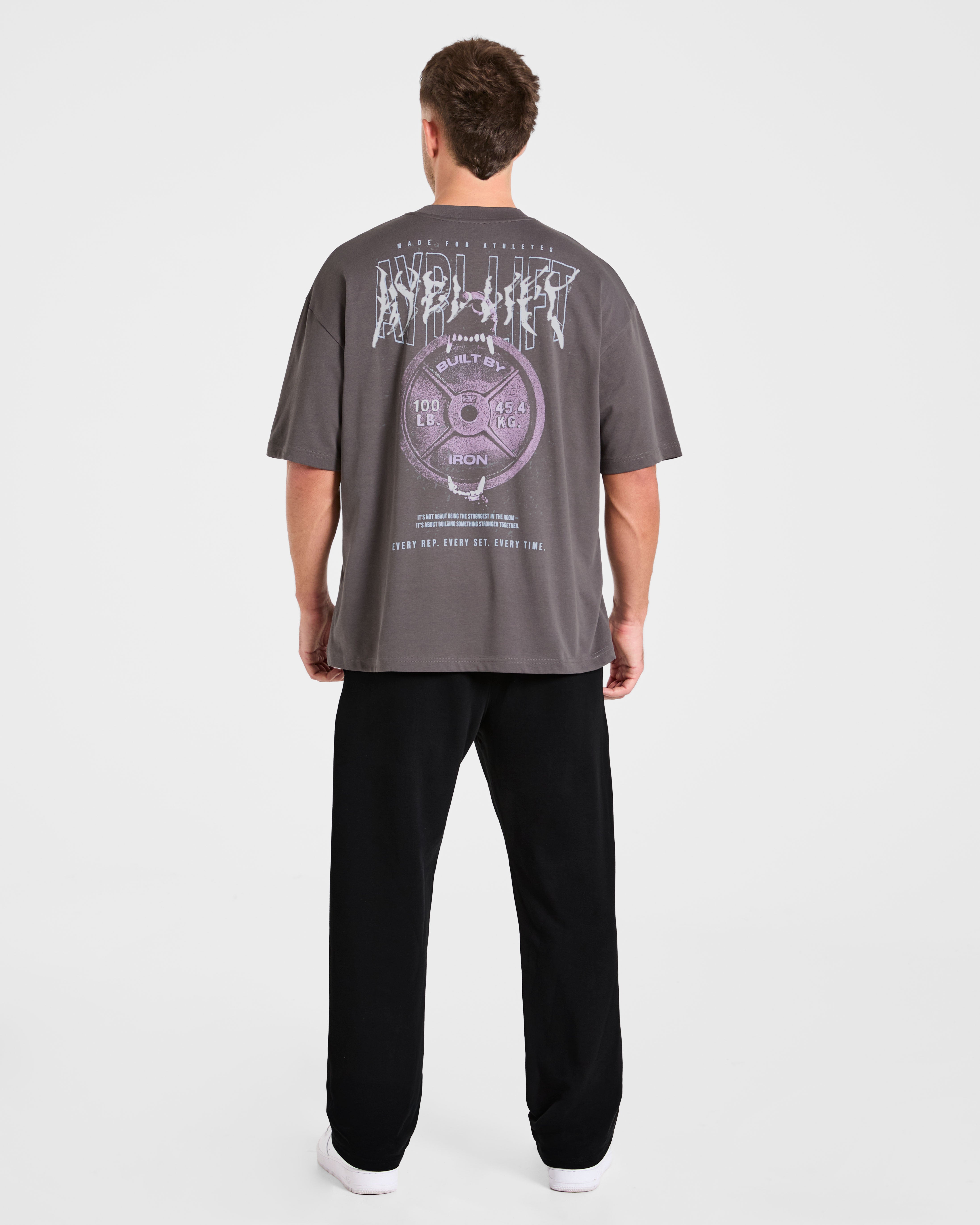 Doberman Strength Oversized T Shirt - Storm Grijs