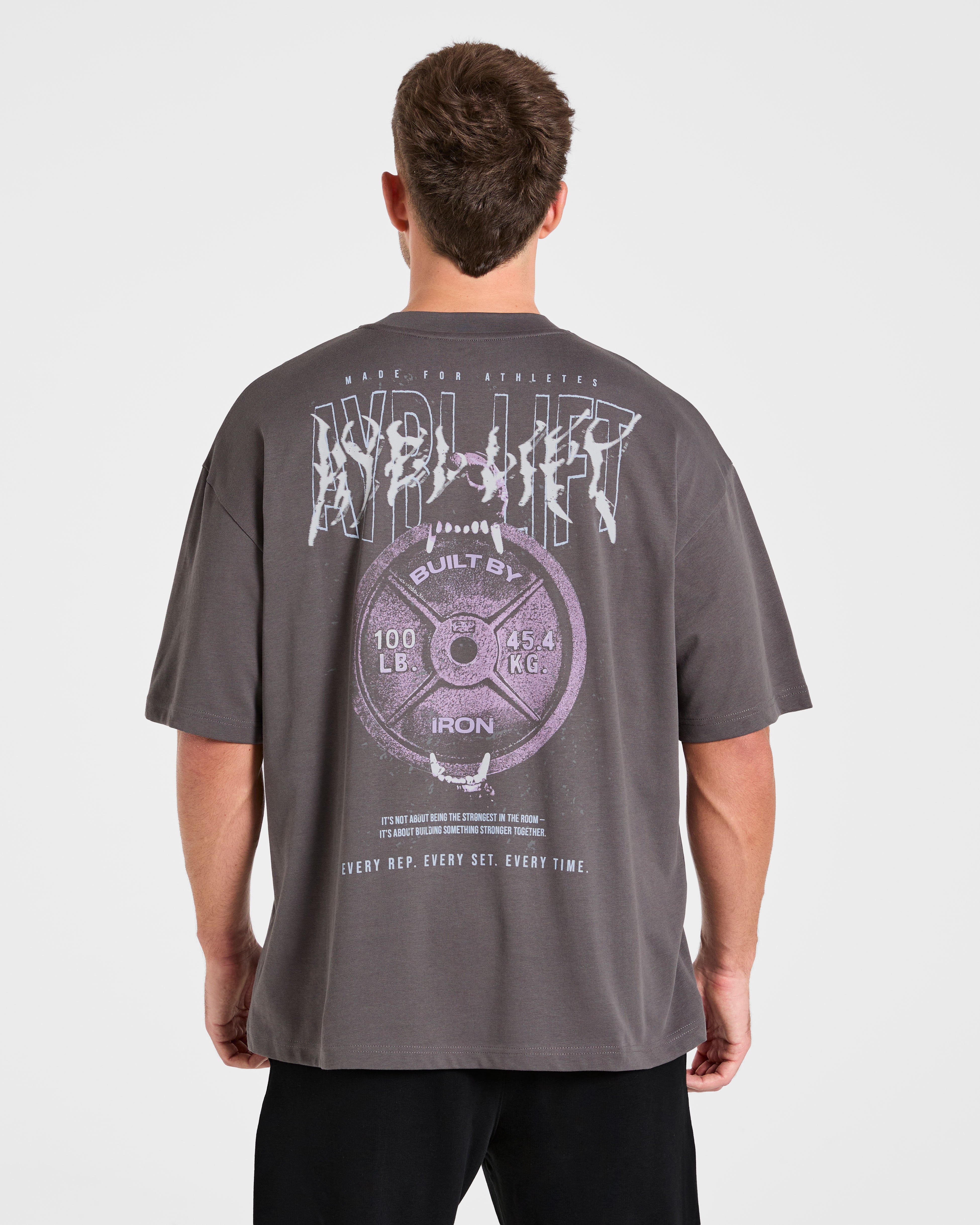 Doberman Strength Oversized T Shirt - Storm Grijs