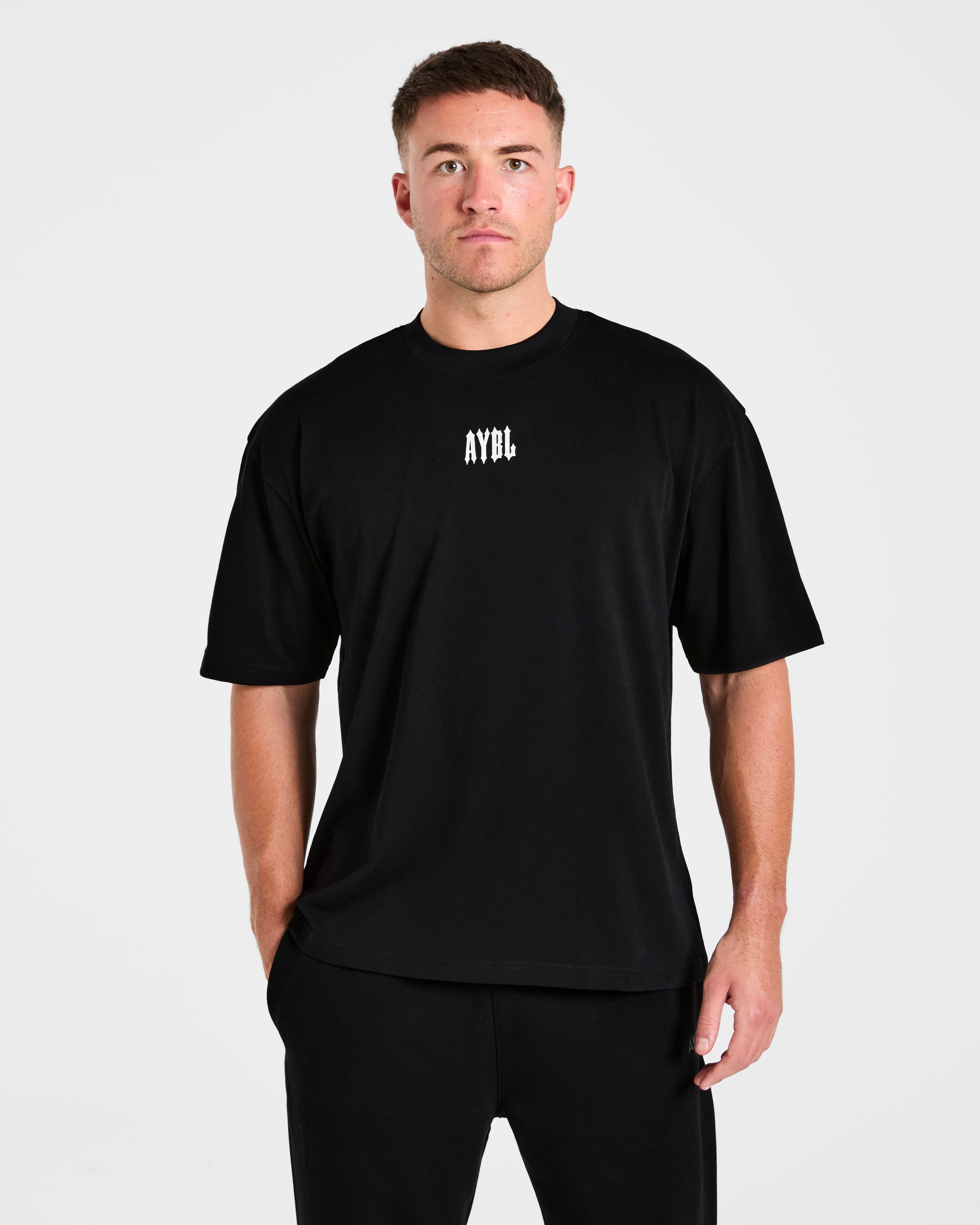 Hunt Your Goals Oversized T Shirt - Zwart