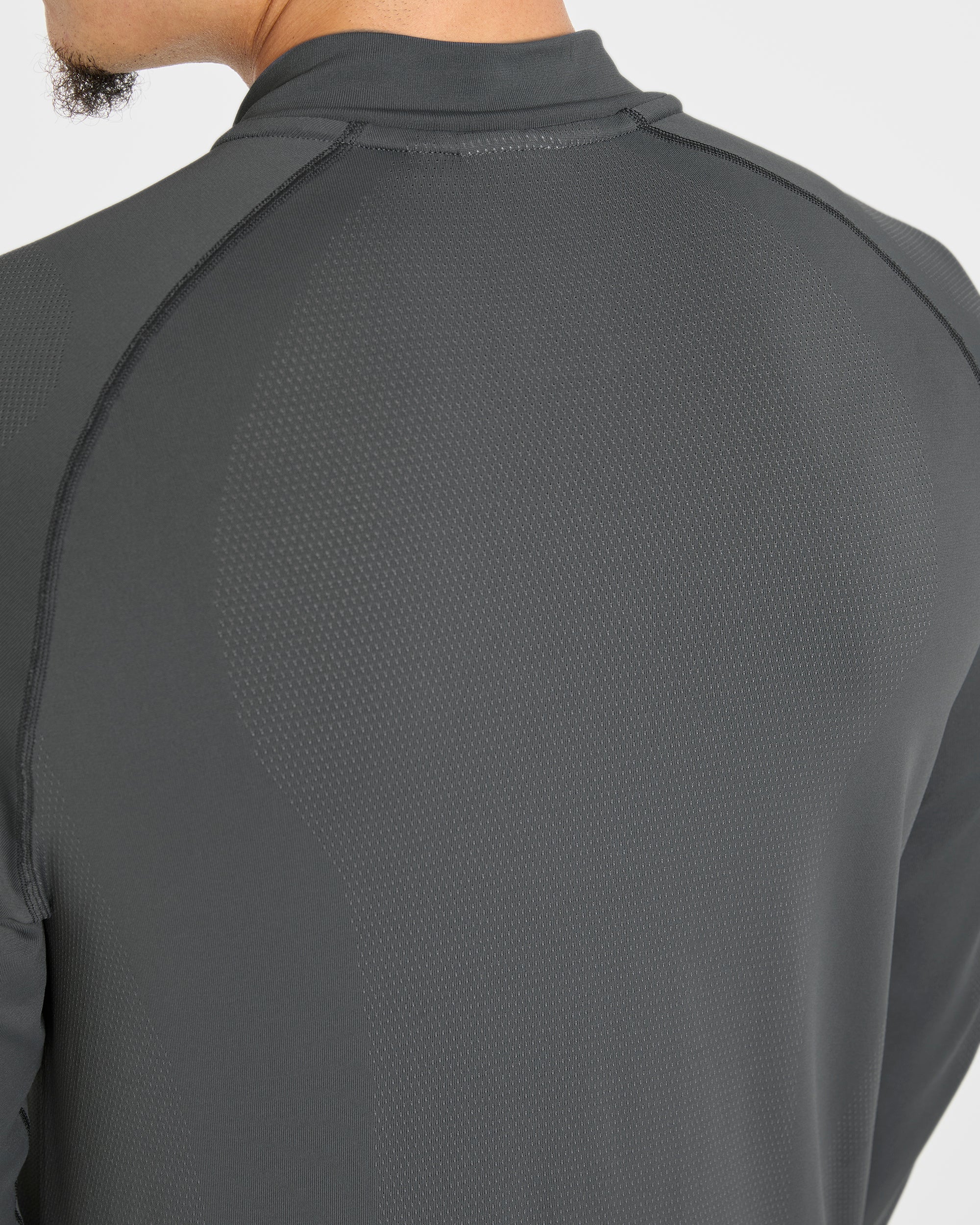 Attain Seamless 1/2 Zip Pullover - Storm Grijs