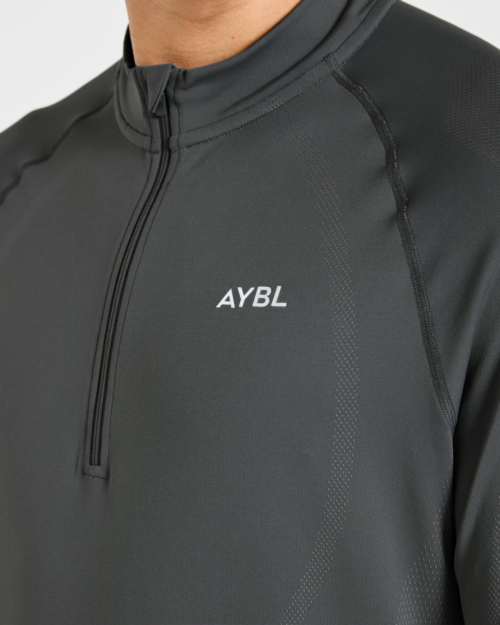Attain Seamless 1/2 Zip Pullover - Storm Grijs