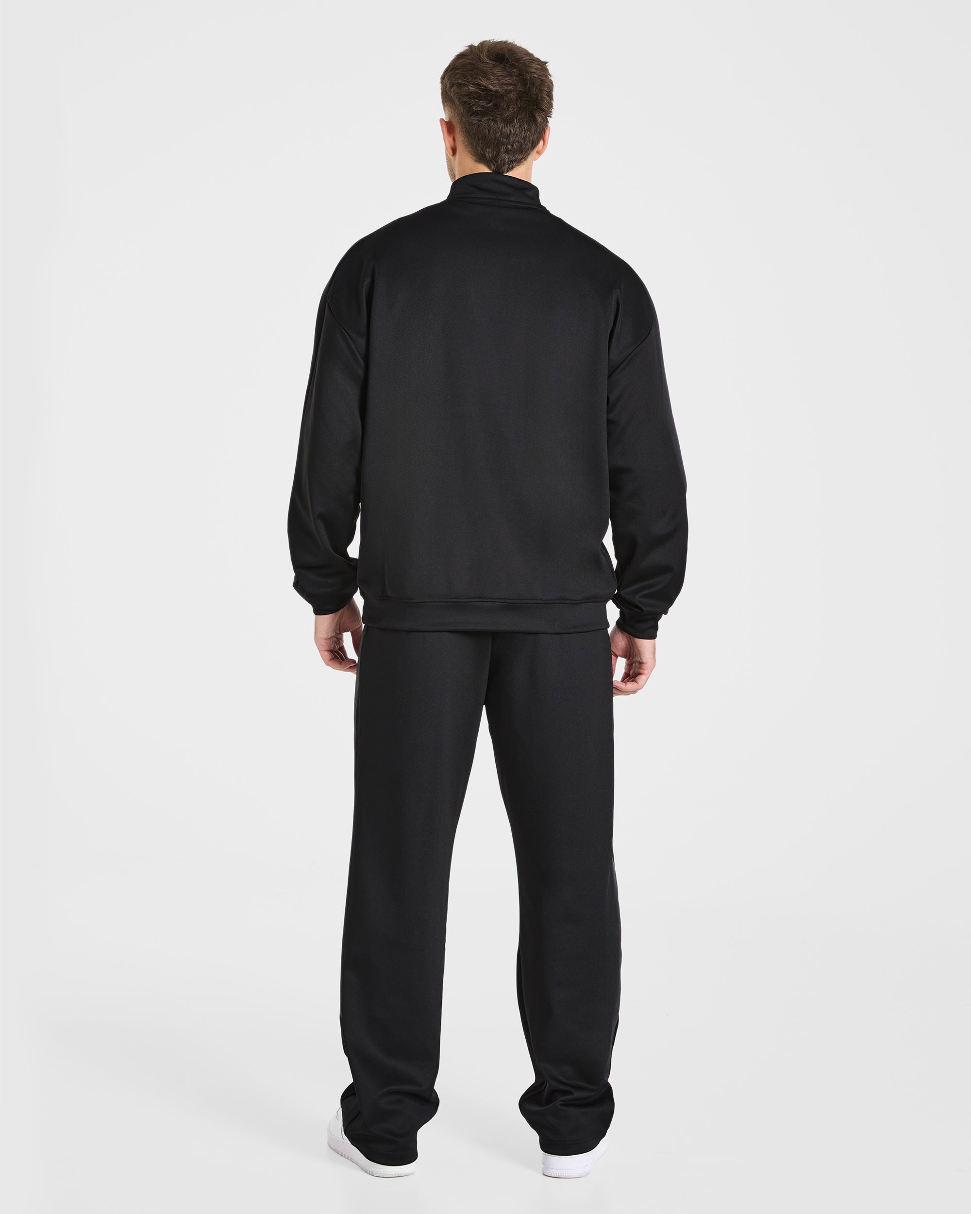 Classic Track Straight Leg Joggers - Zwart/Charcoal