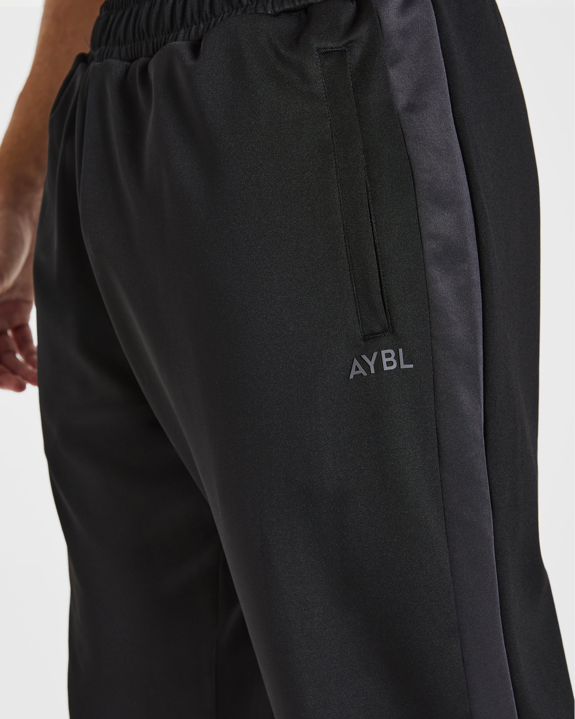 Classic Track Straight Leg Joggers - Zwart/Charcoal