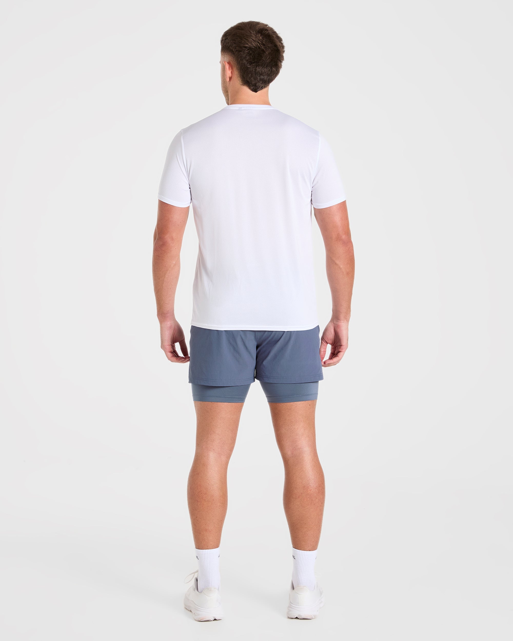 Signature 2 in 1 Shorts - Steel Blauw