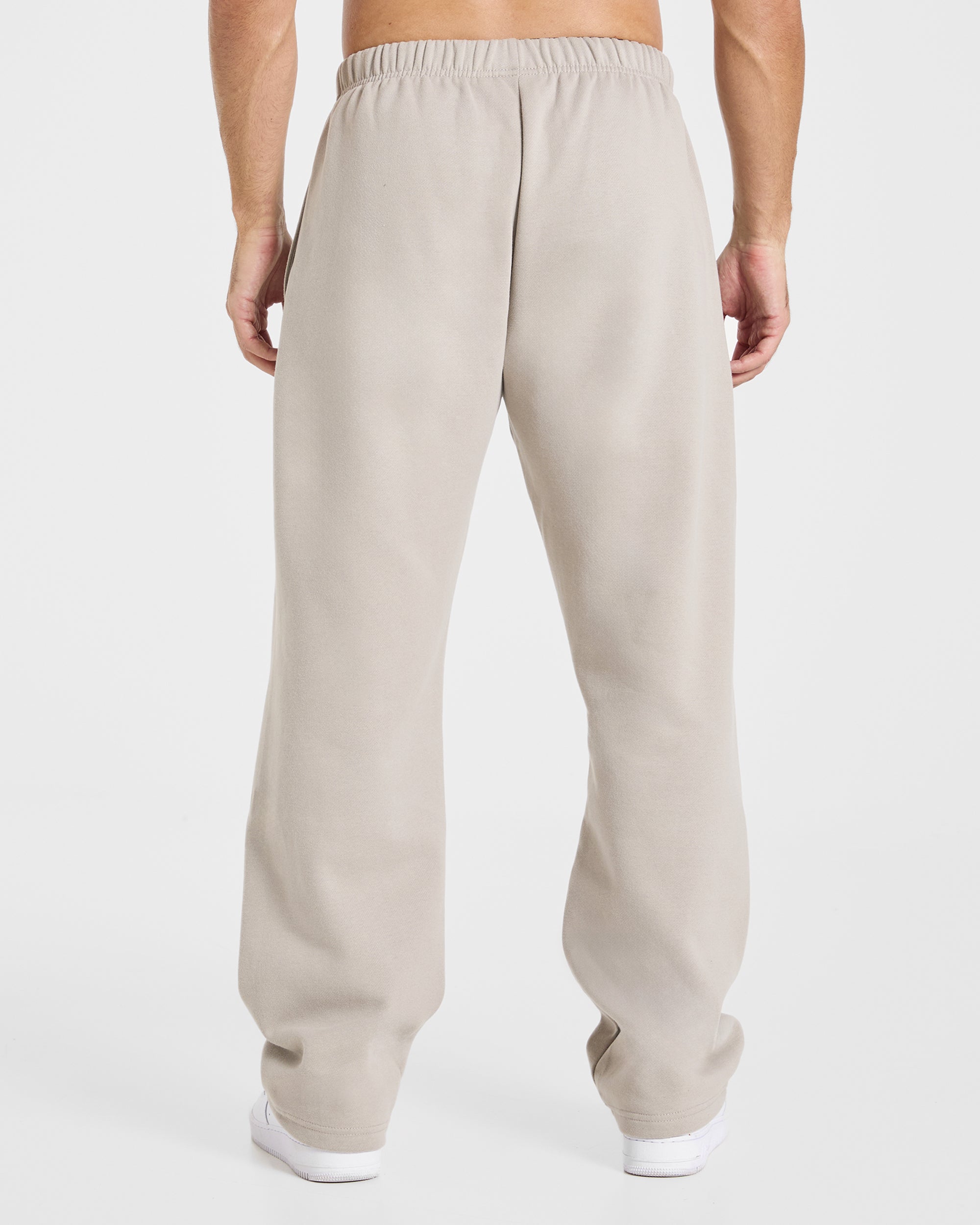 Essential Oversized Straight Leg Joggers - Stone