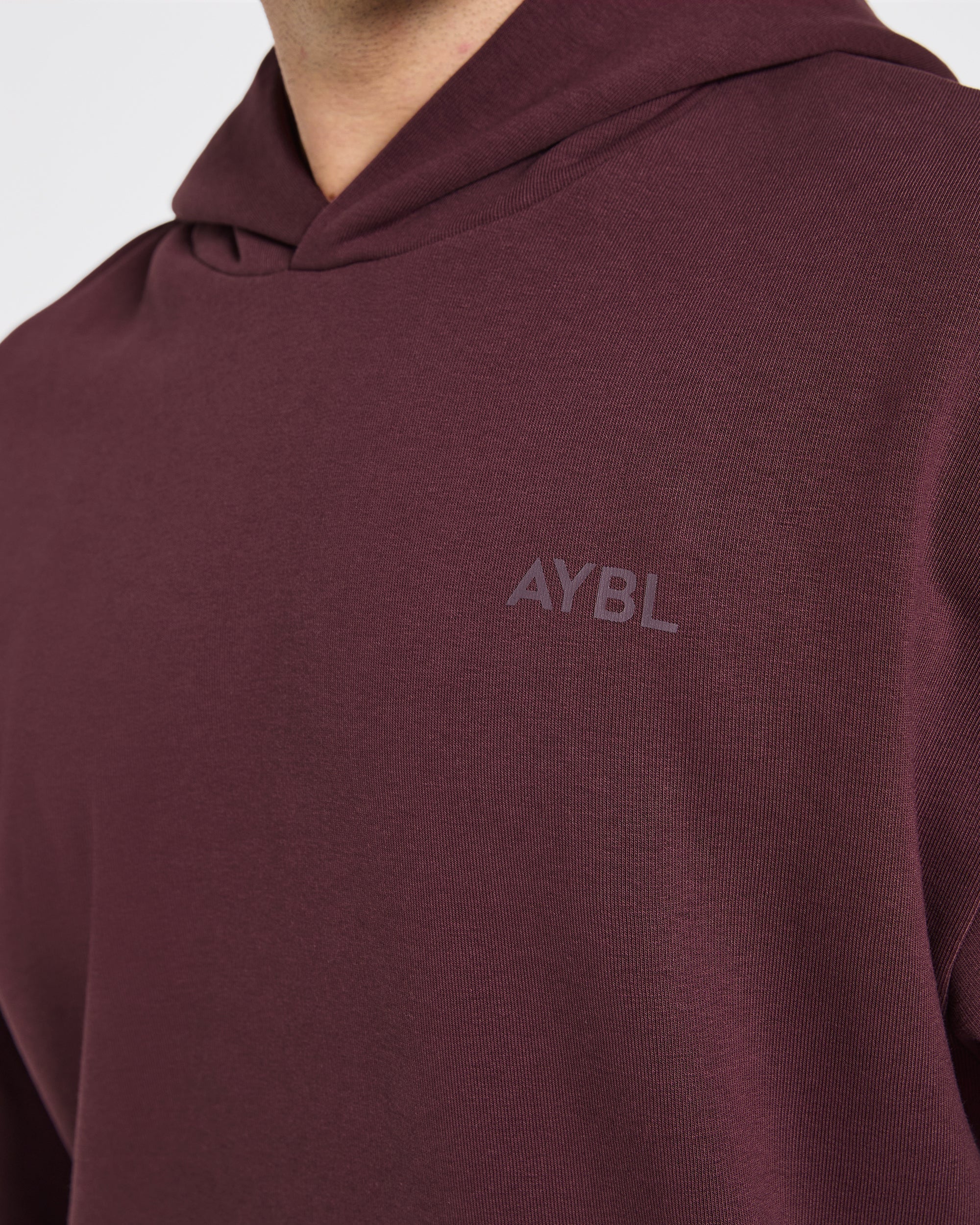 Essential Oversized Graphic Hoodie - Dusty Plum