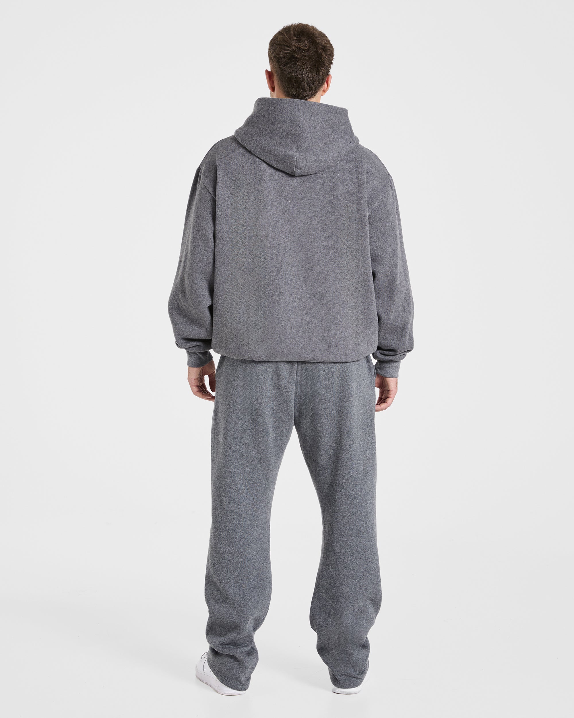 Essential Oversized Hoodie - Charcoal Marl