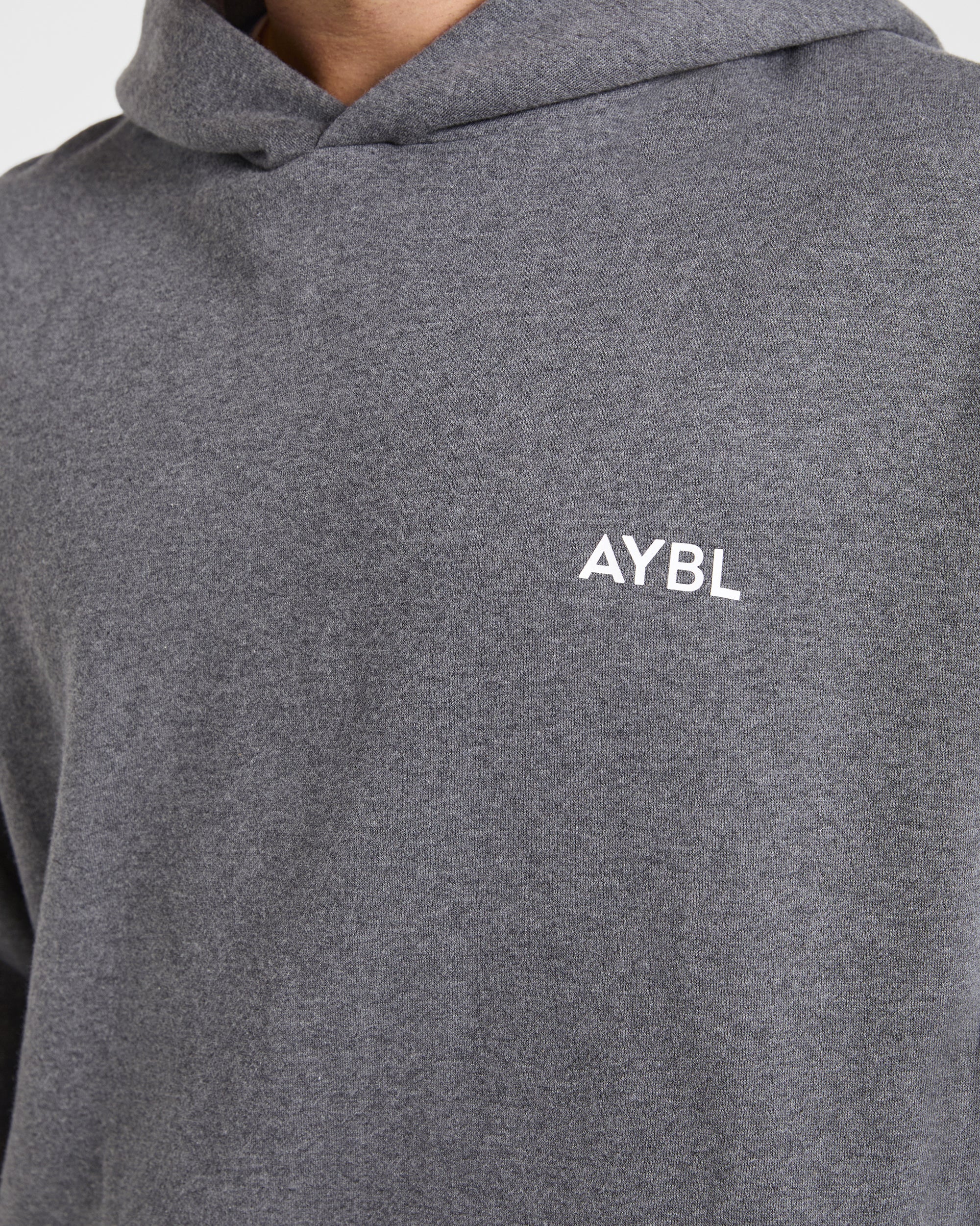 Essential Oversized Hoodie - Charcoal Marl