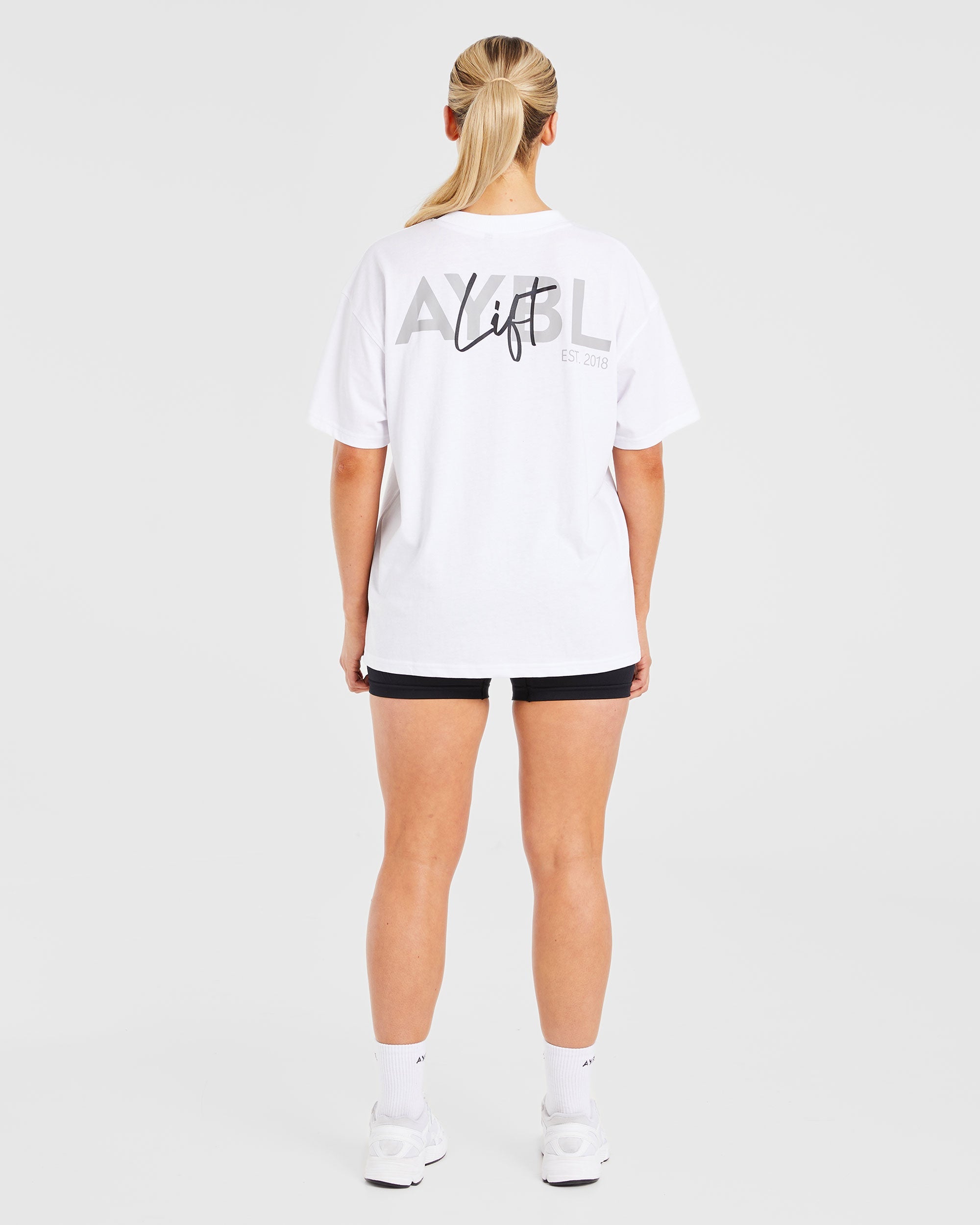 Lift Graphic Oversized T Shirt - Wit