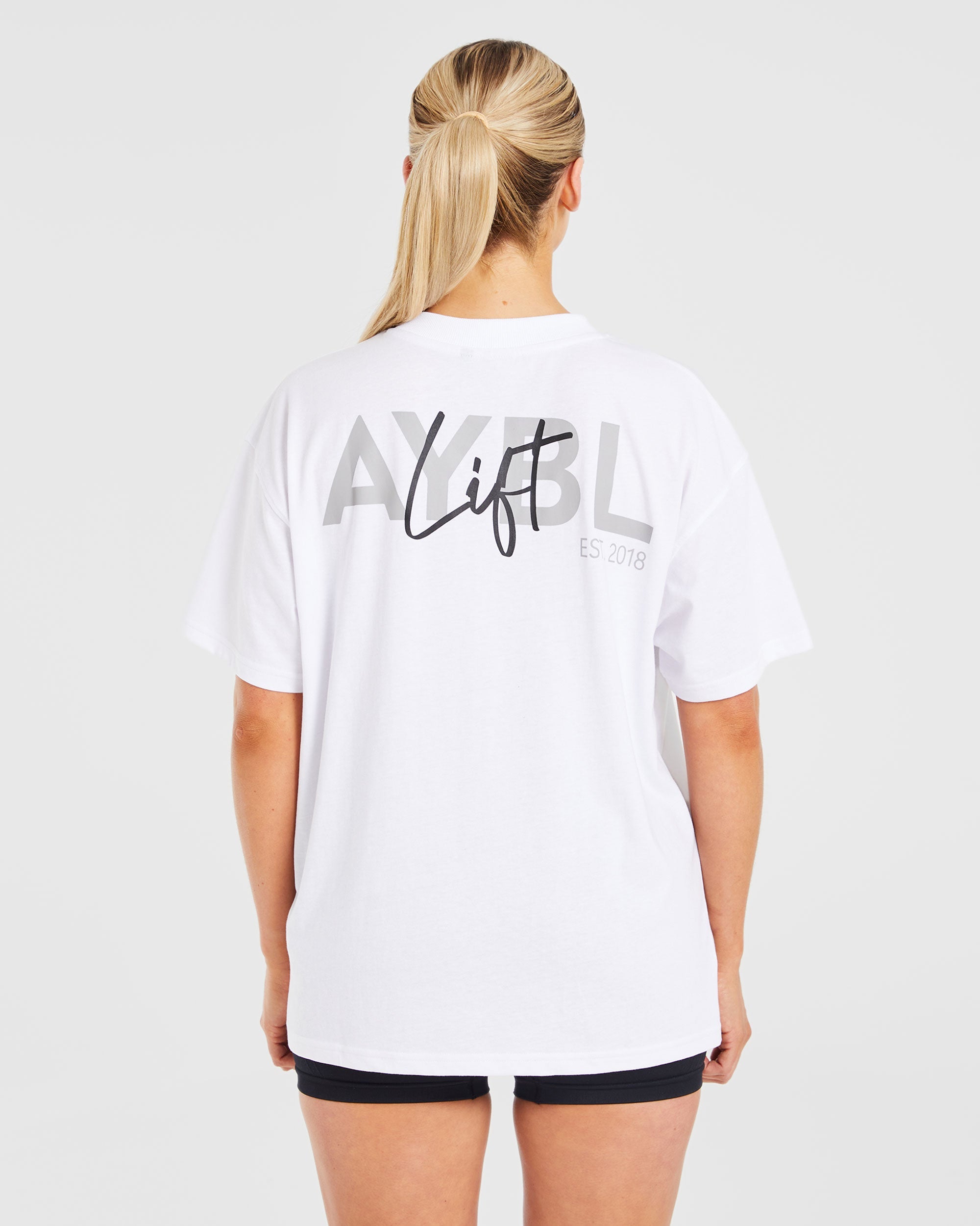 Lift Graphic Oversized T Shirt - Wit