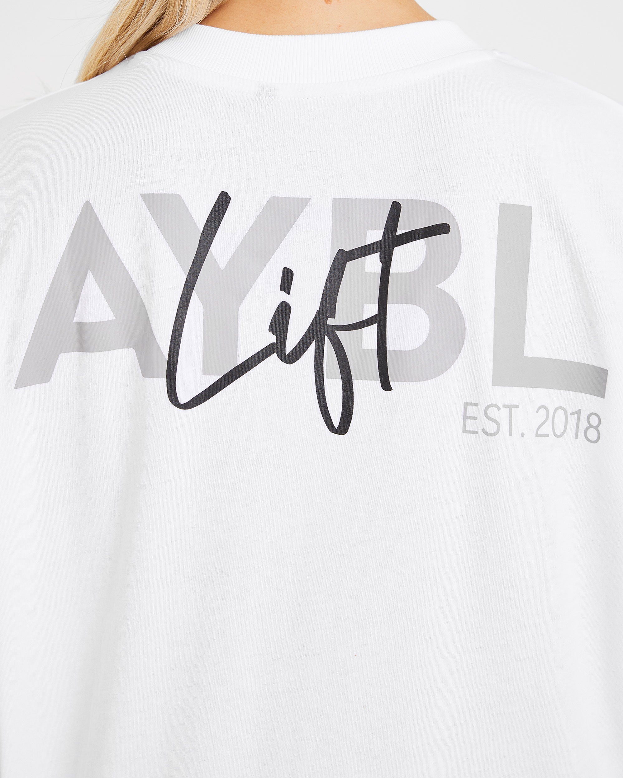 Lift Graphic Oversized T Shirt - Wit