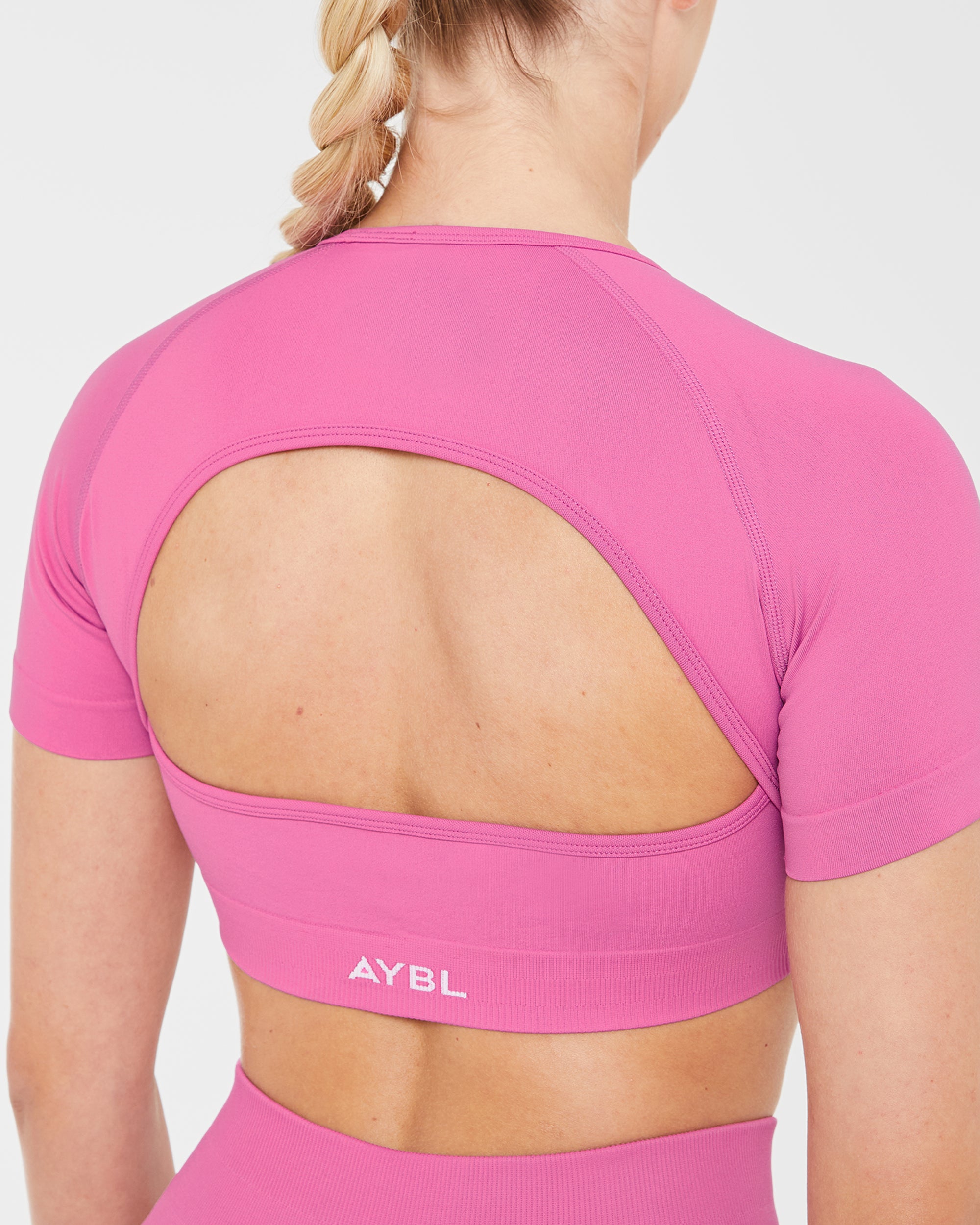 Power Seamless Crop Top - Roze