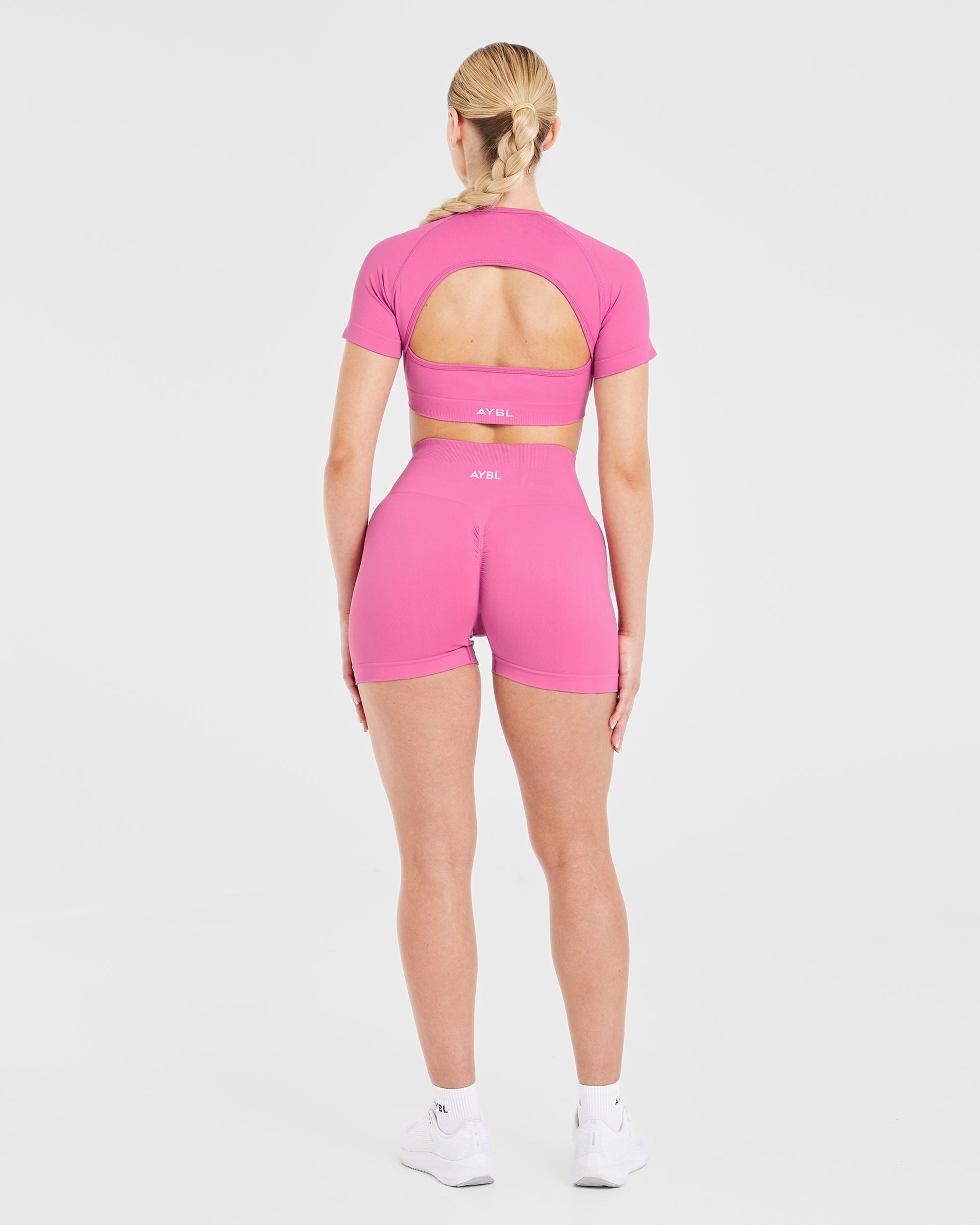 Power Seamless Crop Top - Roze