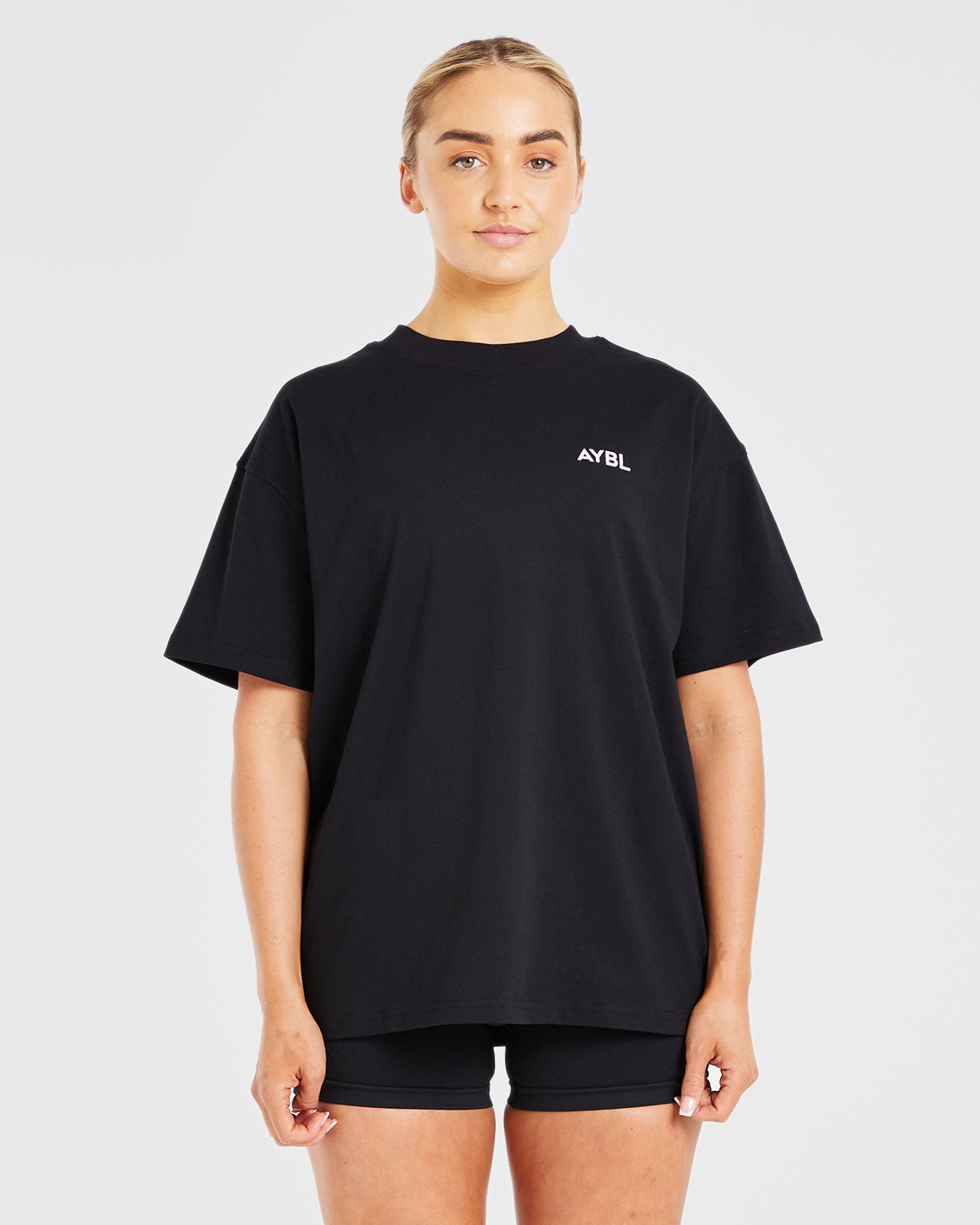 Lift Graphic Oversized T Shirt - Zwart