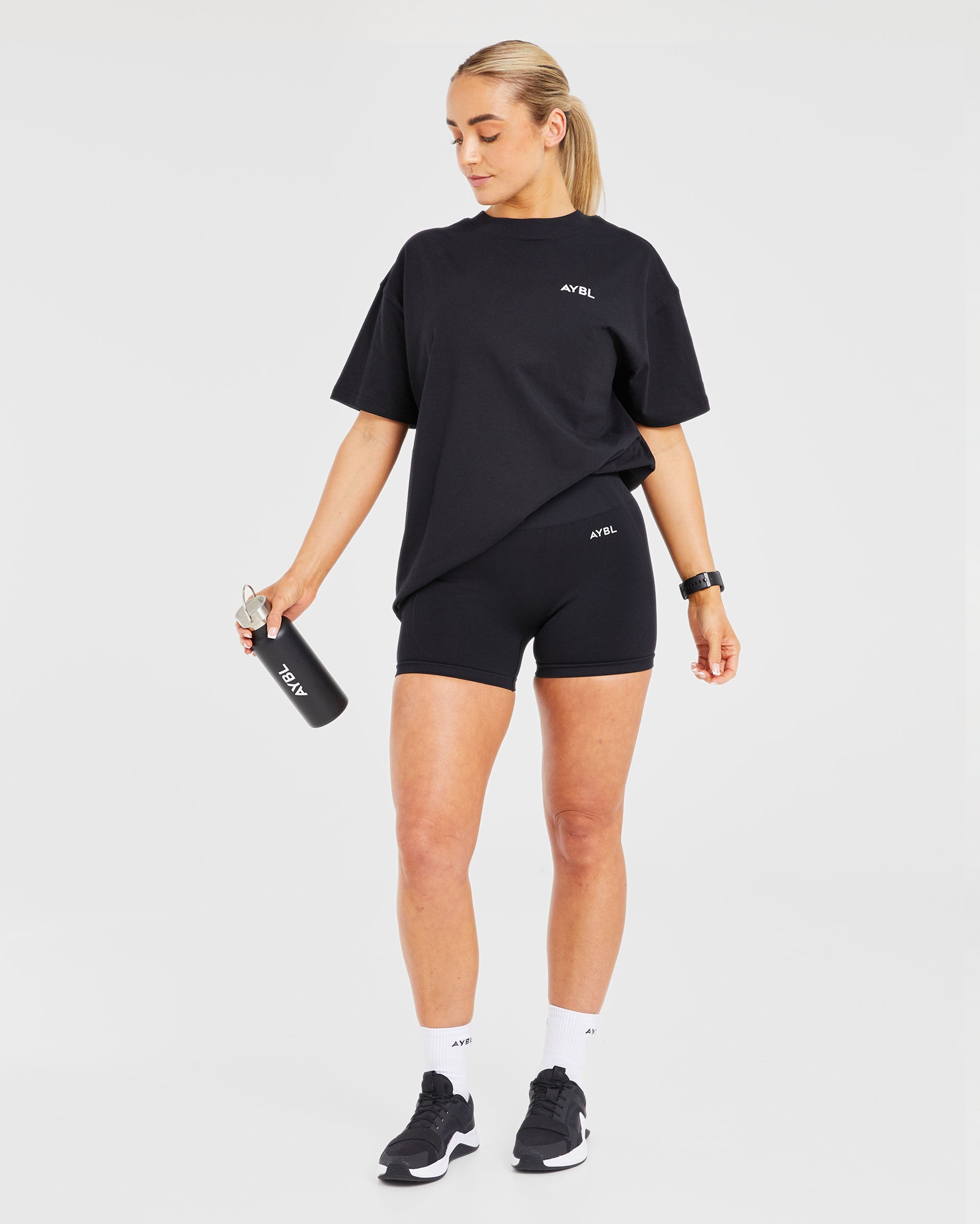 Lift Graphic Oversized T Shirt - Zwart