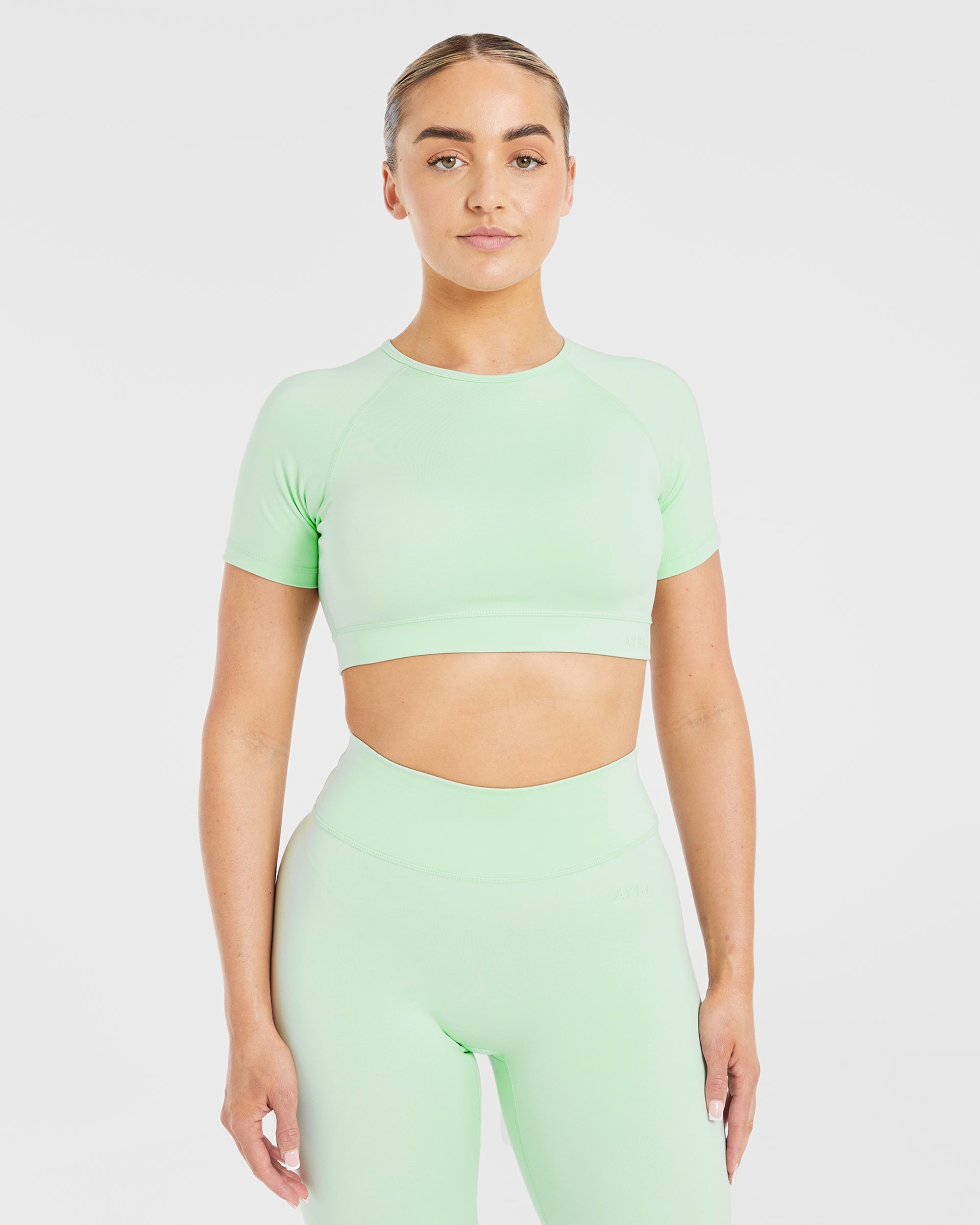 Staple Crop Top - Mint Groen