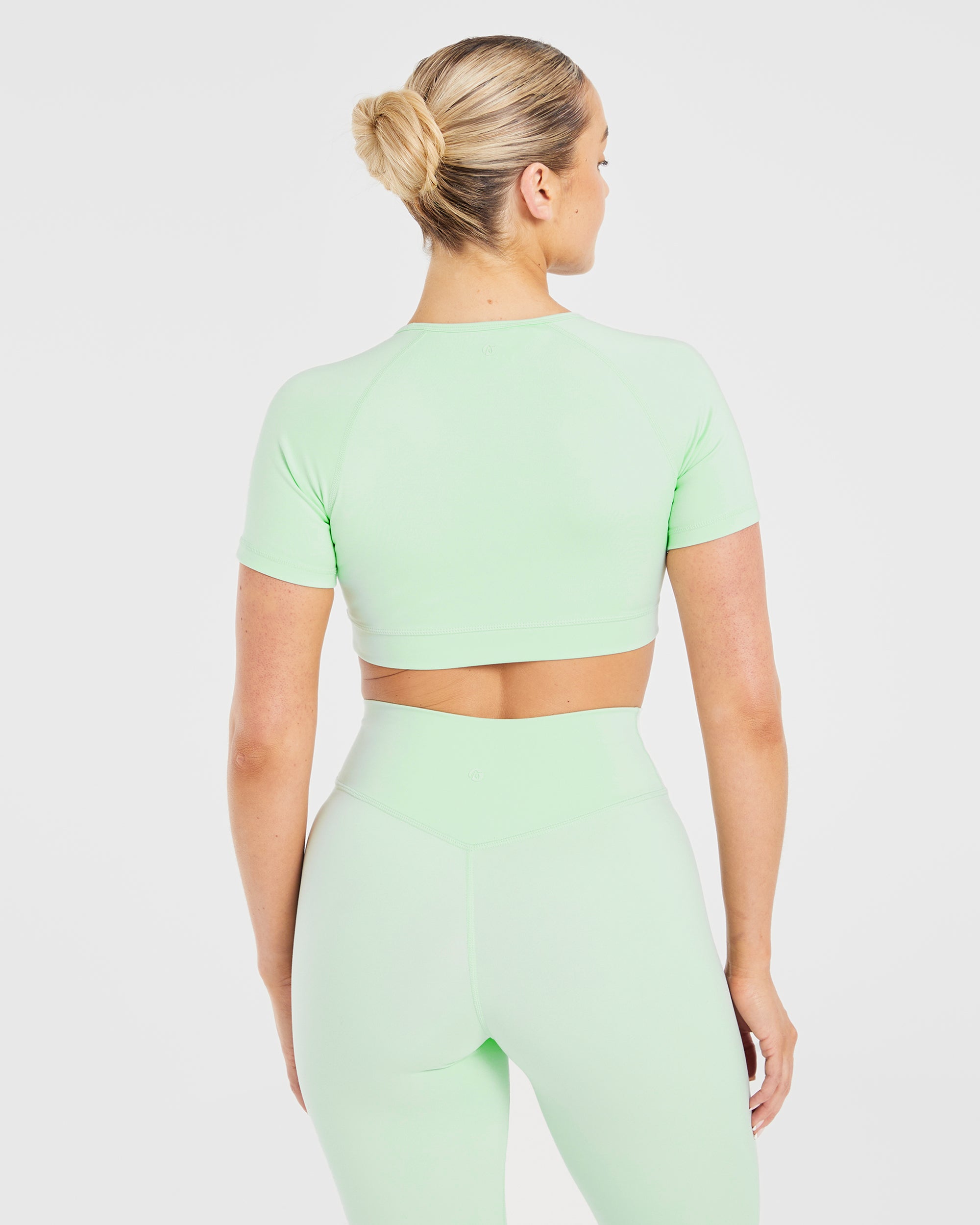 Staple Crop Top - Mint Groen