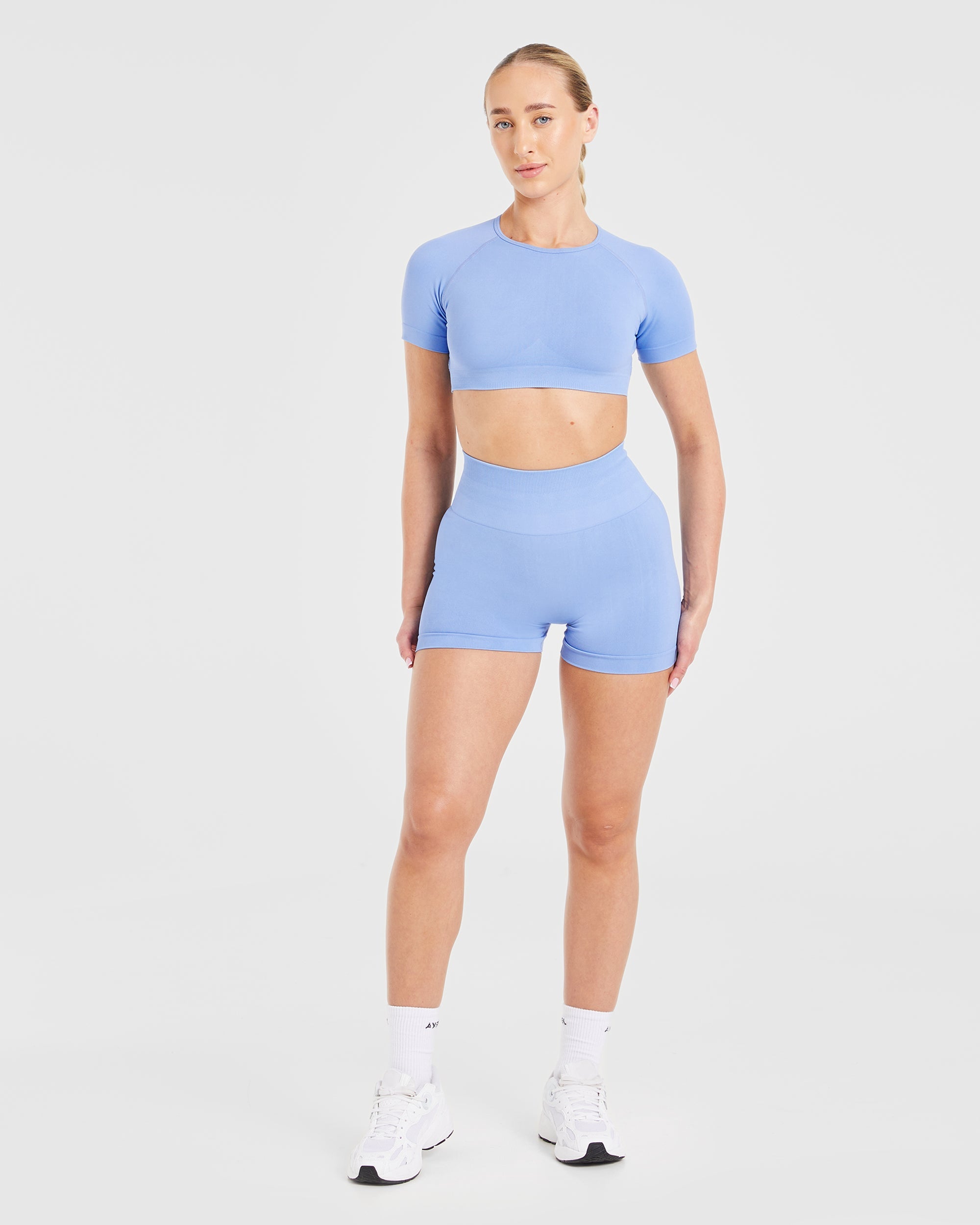 Power Seamless Shorts - Blauw