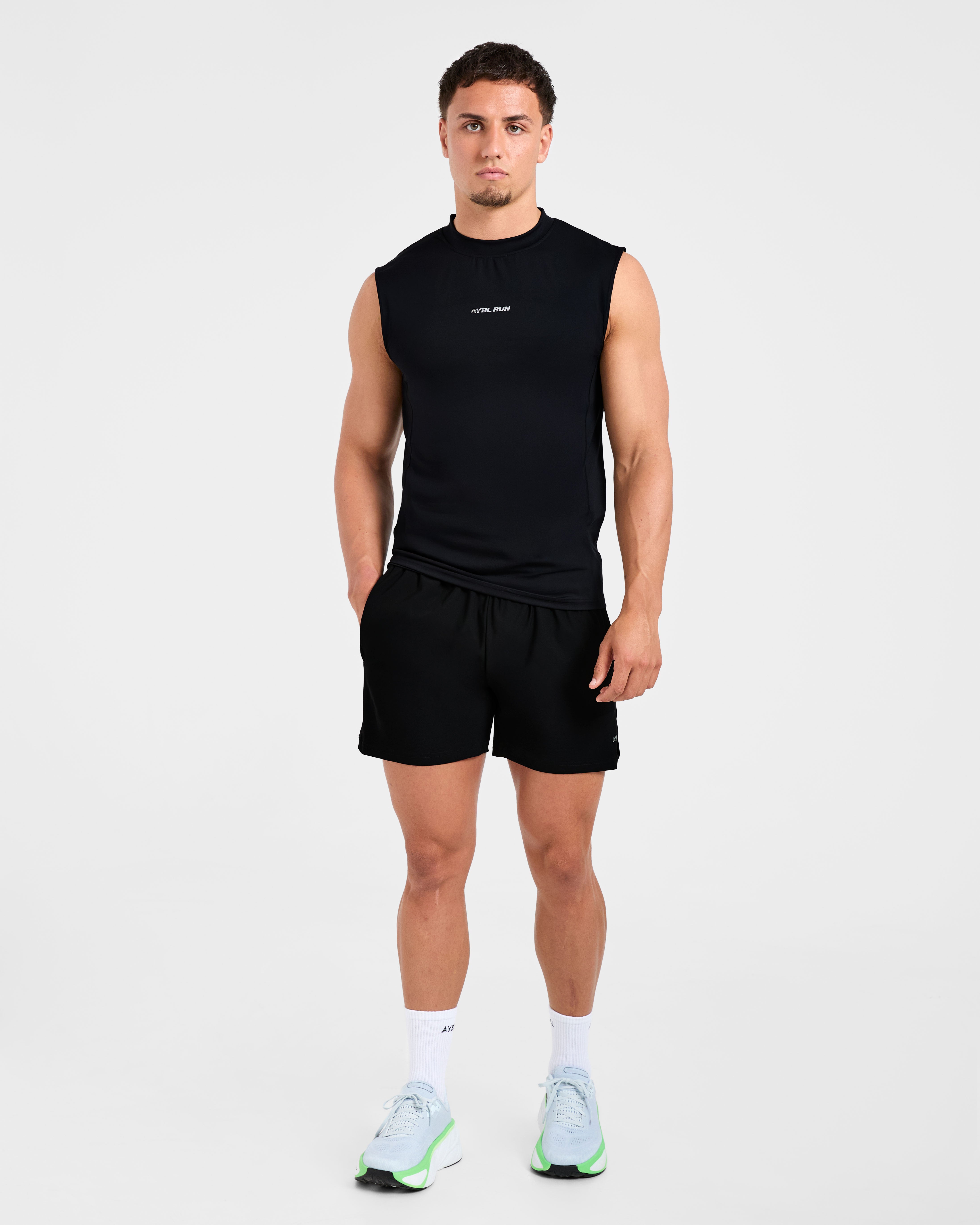Run Slim Tank - Zwart