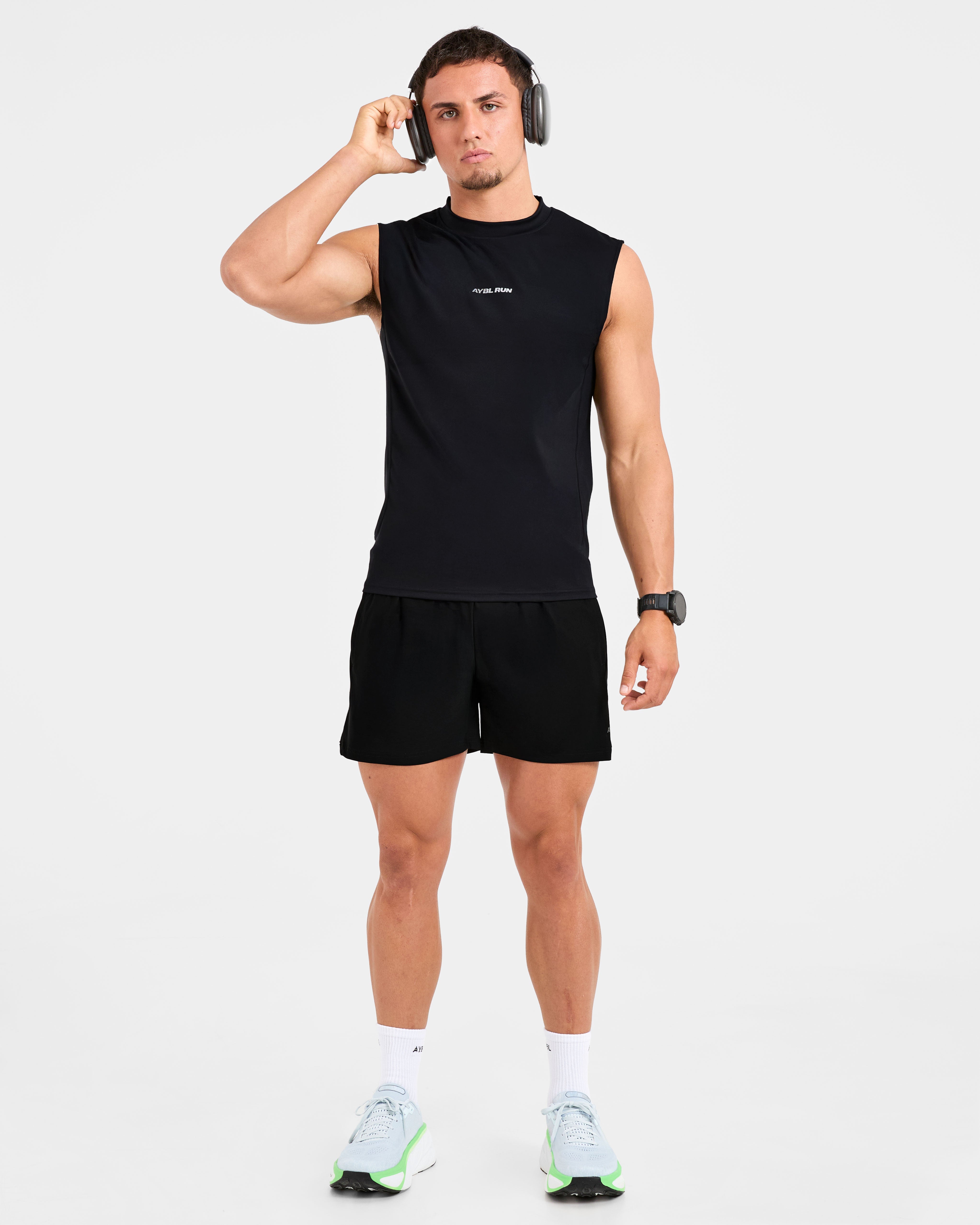 Run Slim Tank - Zwart