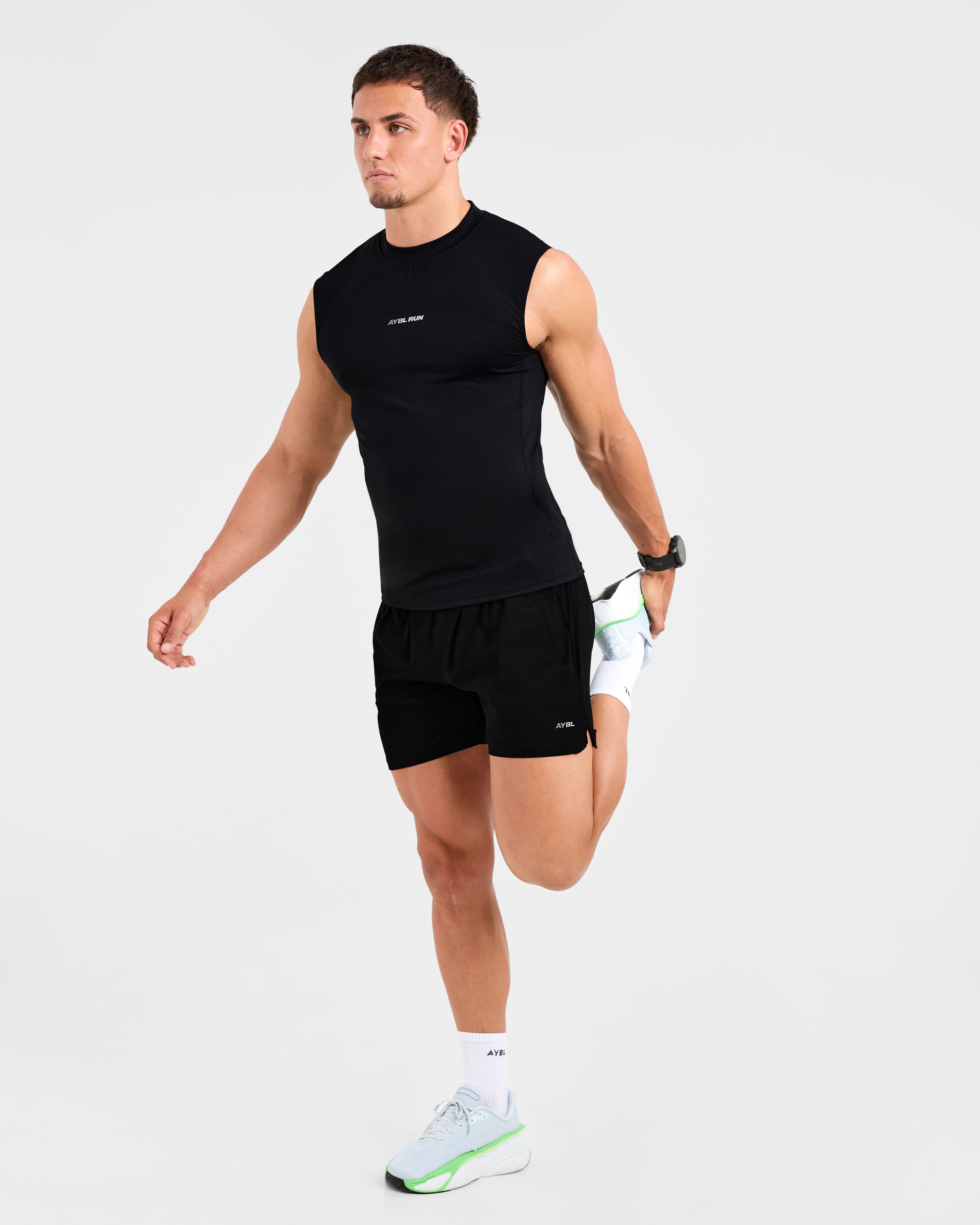 Run Slim Tank - Zwart