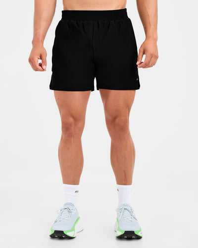 Run 5" Shorts - Zwart
