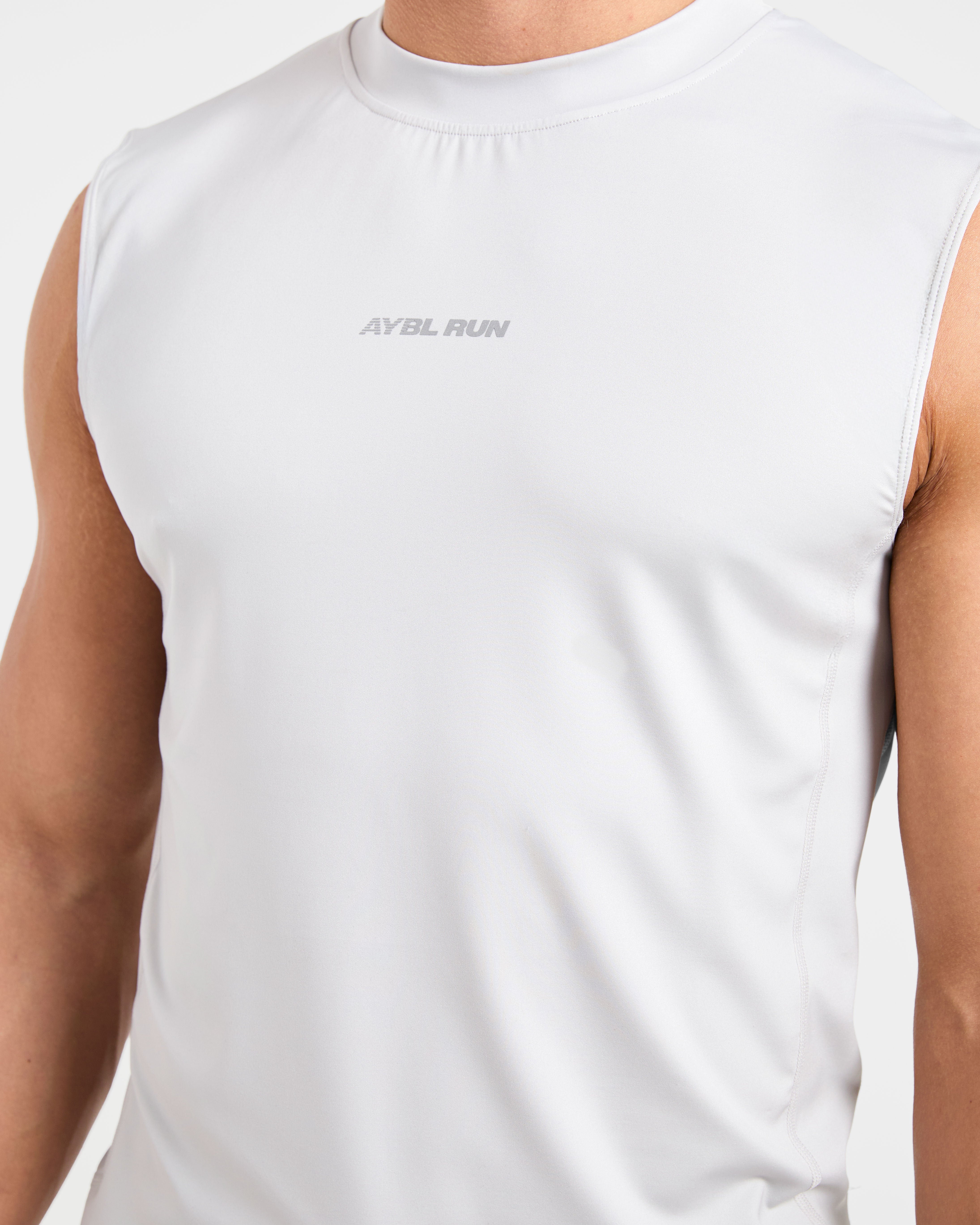 Run Slim Tank - Ice Grijs