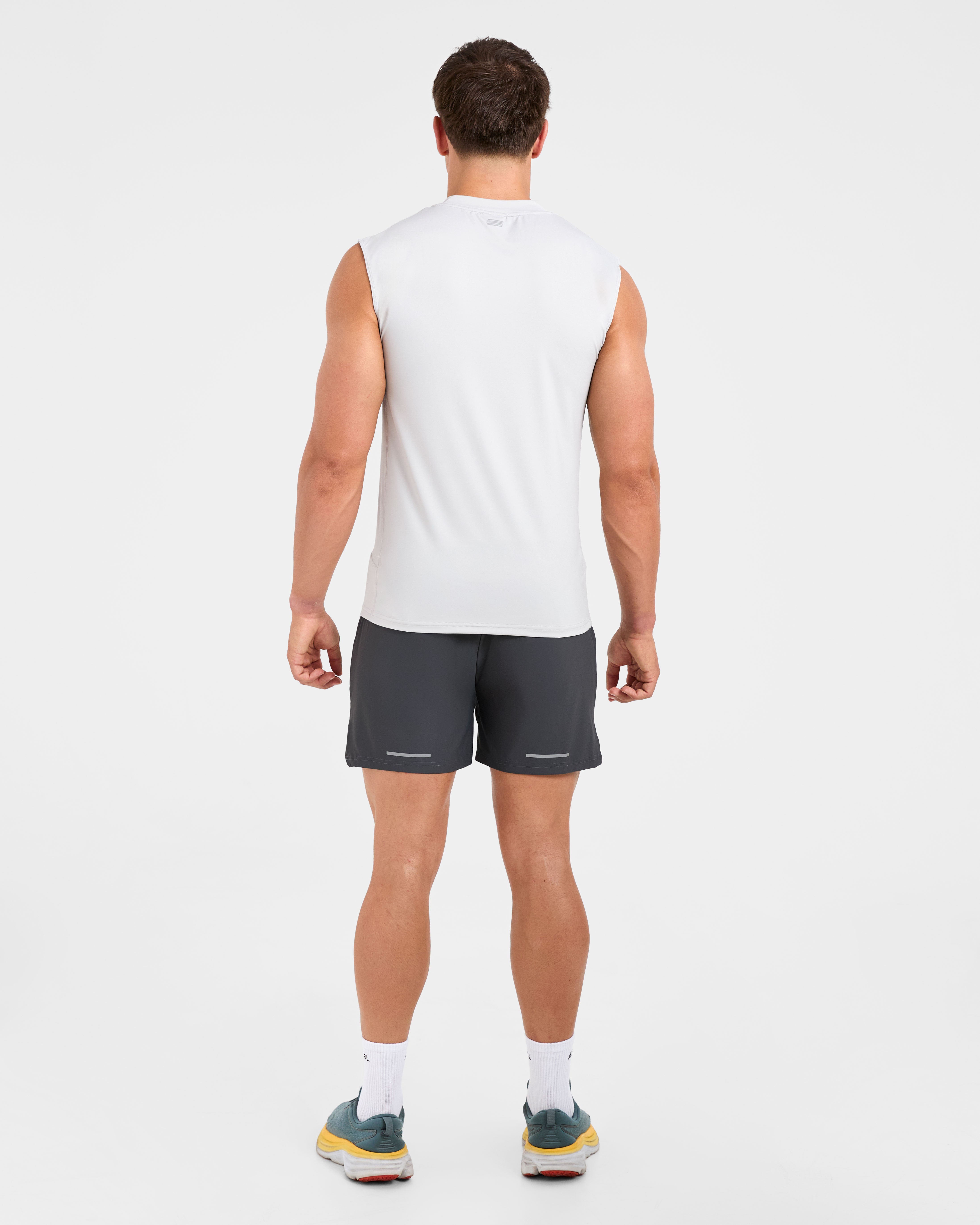 Run Slim Tank - Ice Grijs