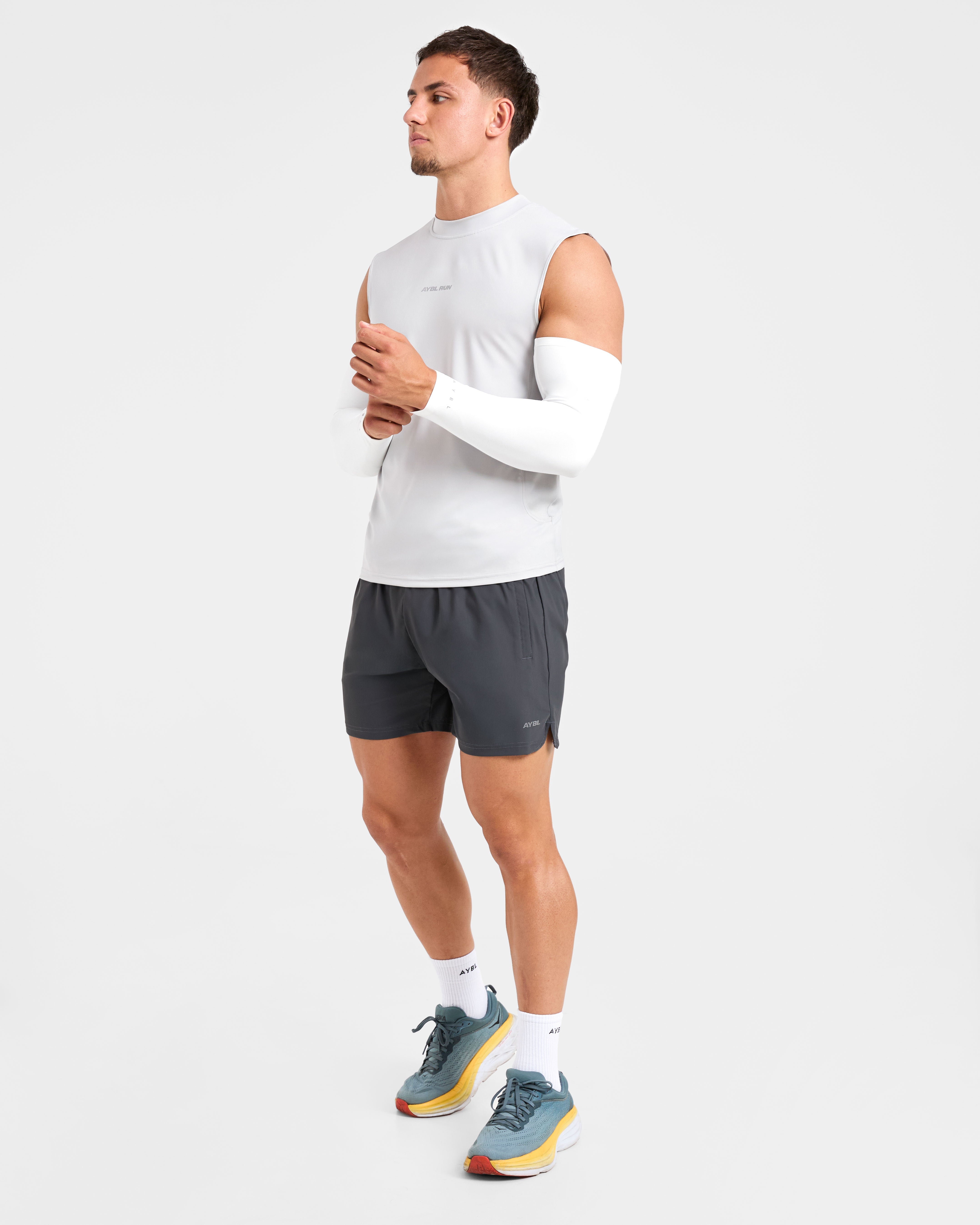 Run Slim Tank - Ice Grijs