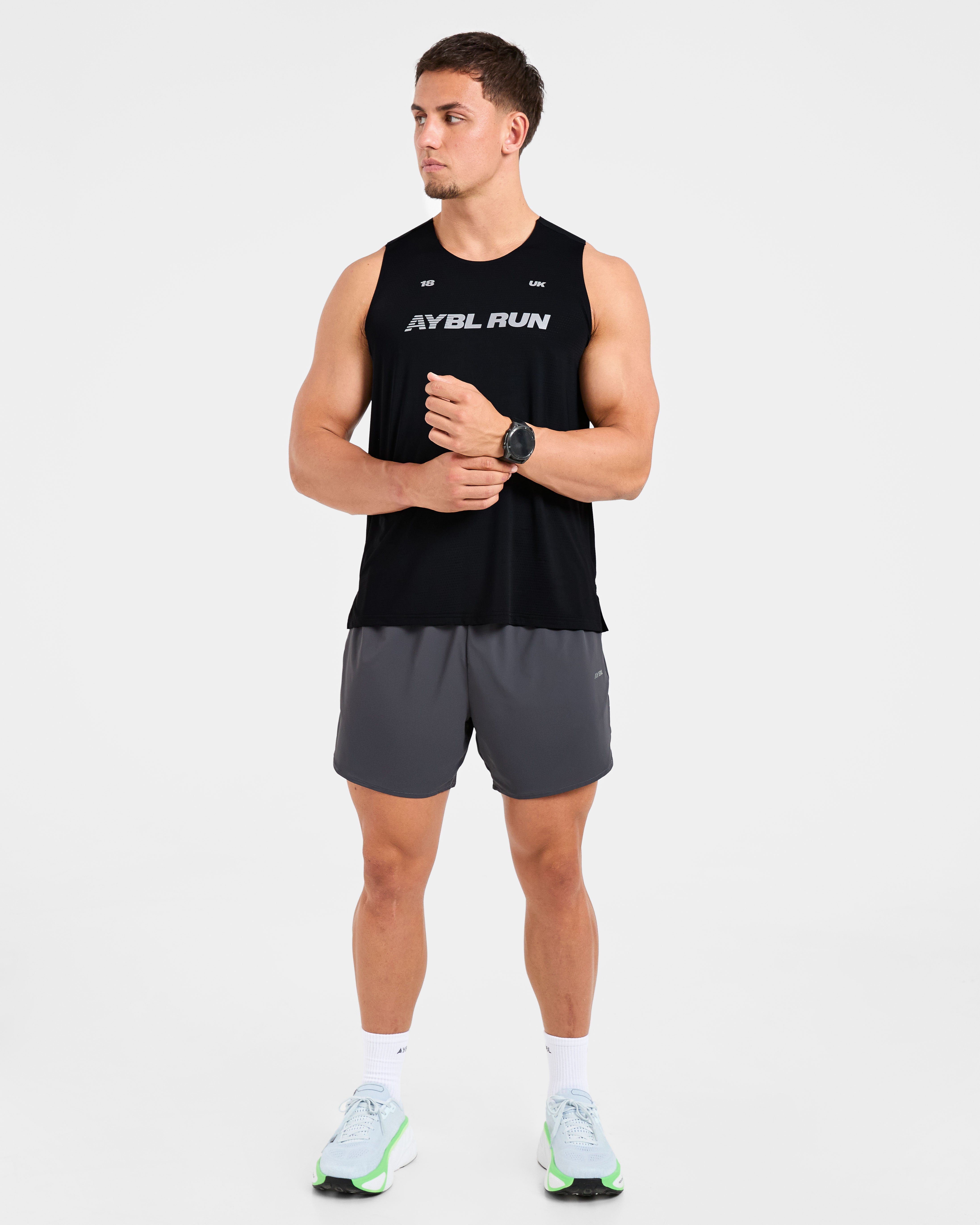 Run Speed Shorts - Hurricane Grijs