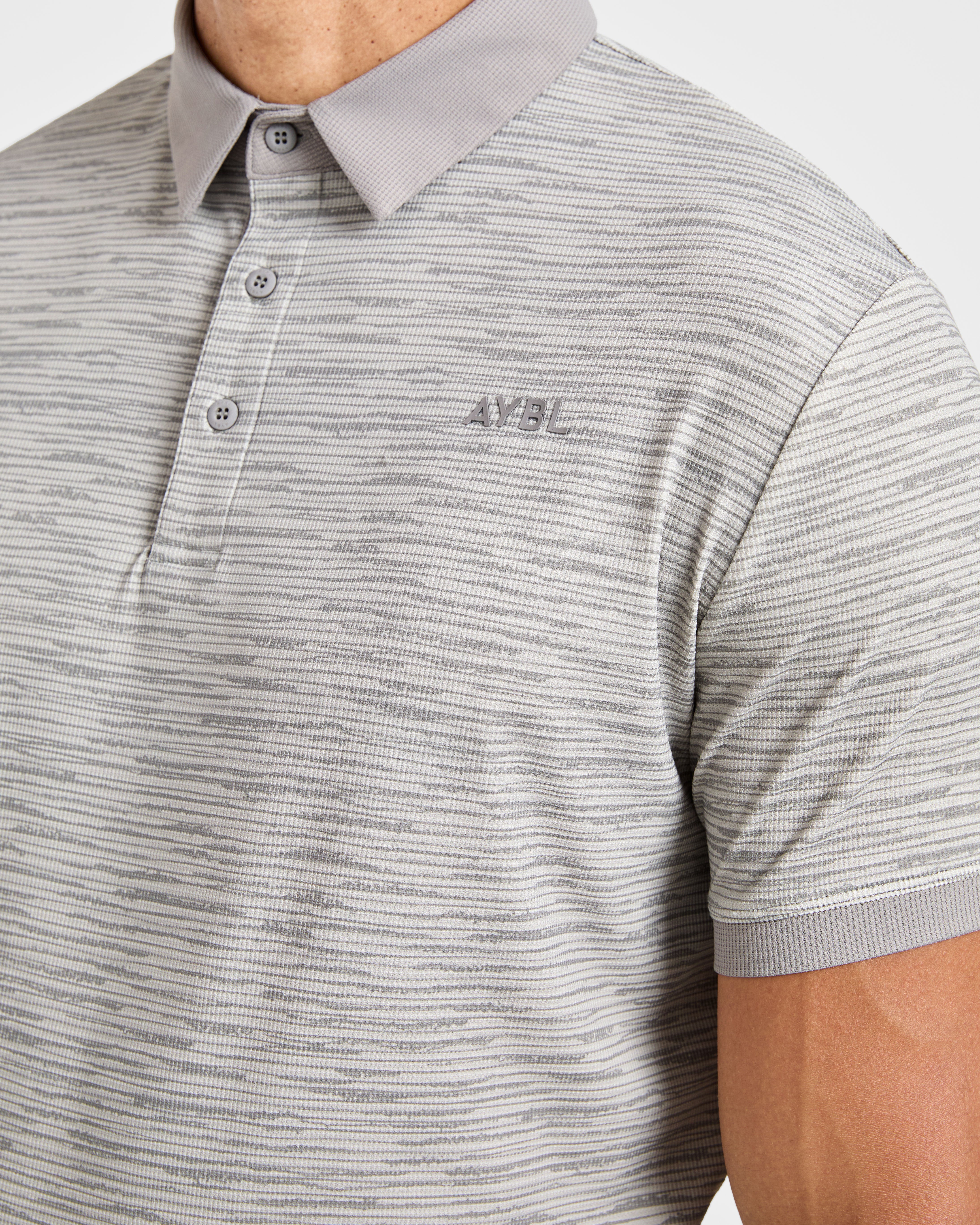 Precision Stripe Polo - Grijs