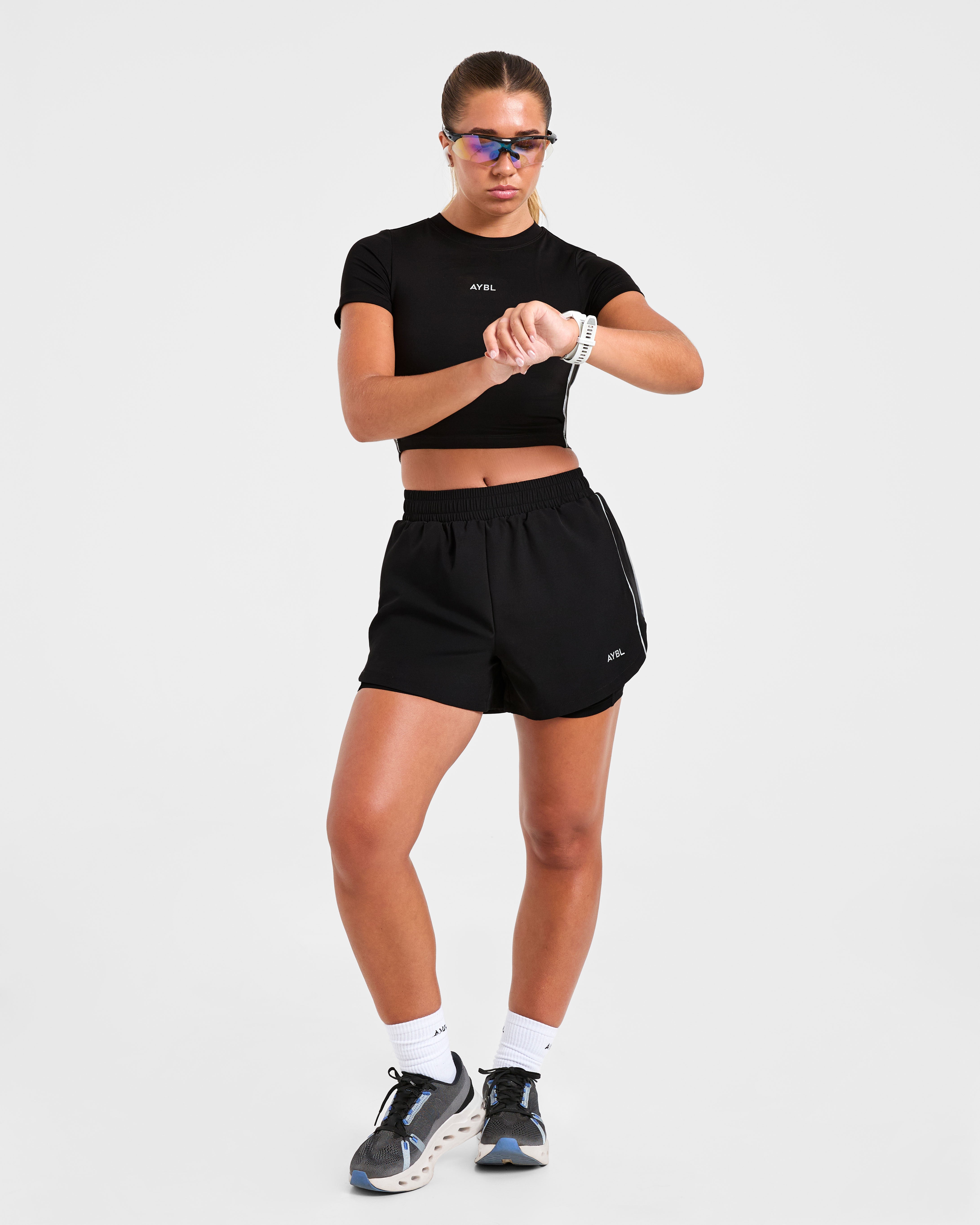 Run 2 in 1 Shorts - Zwart