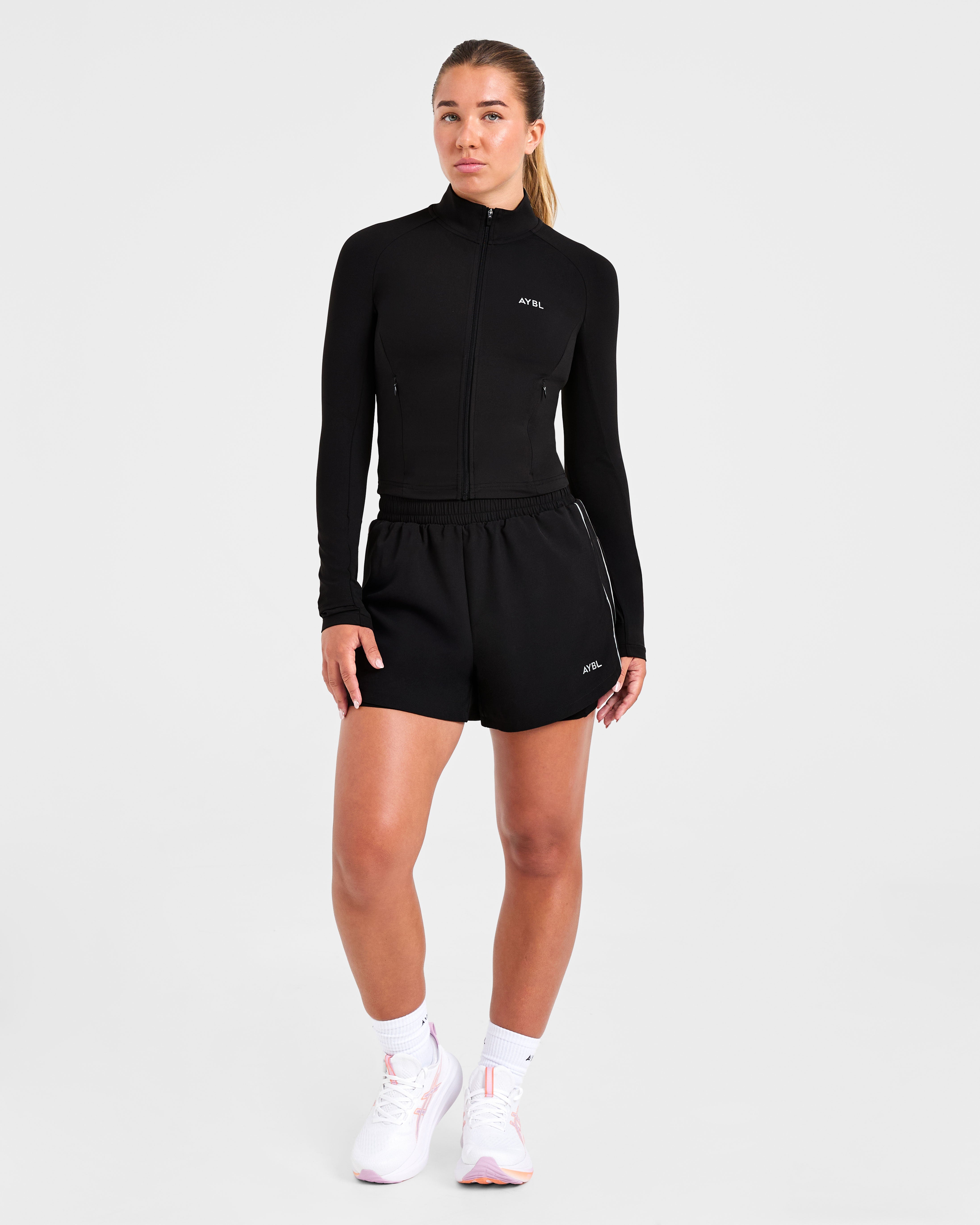 Run Zip Jacket - Zwart