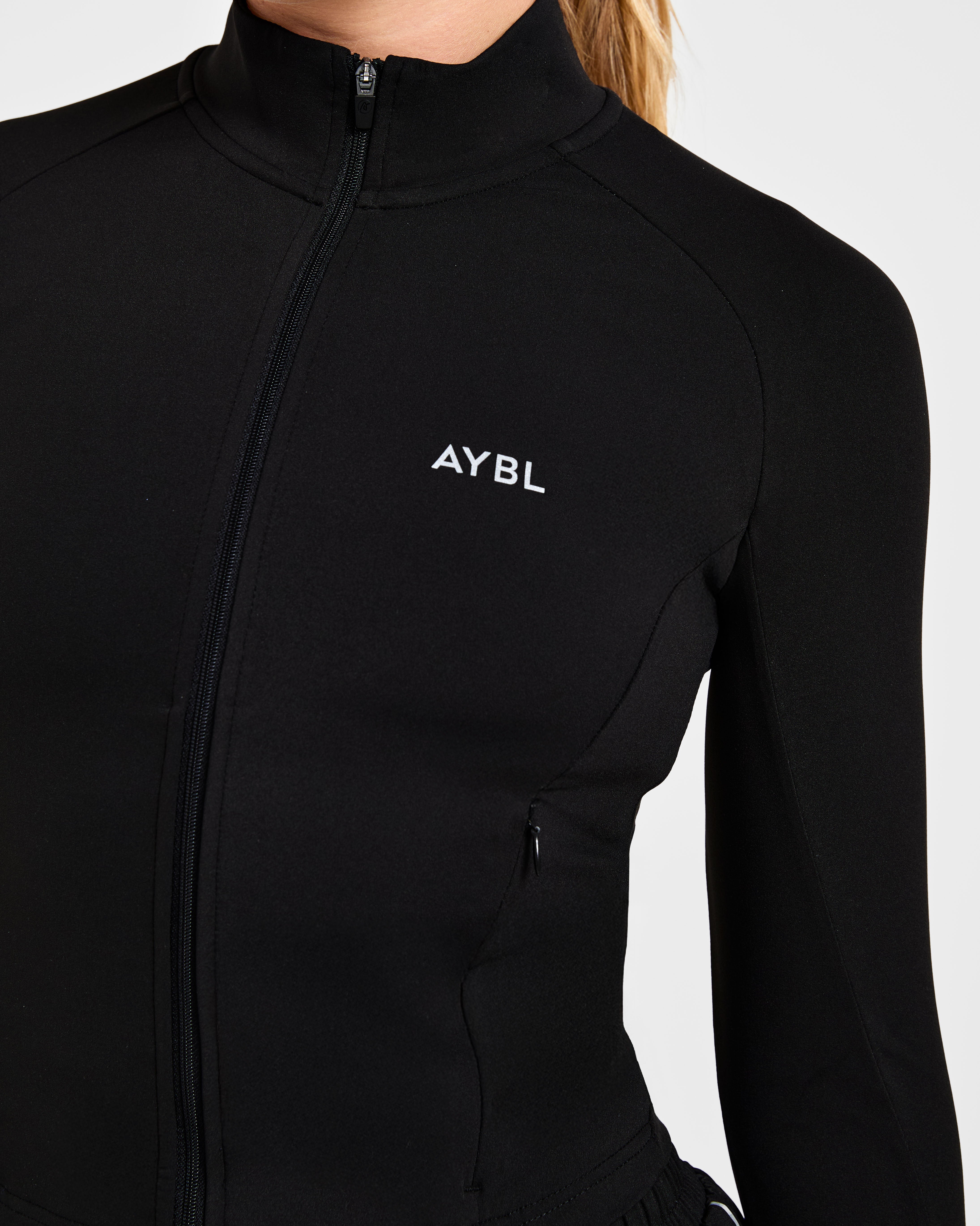 Run Zip Jacket - Zwart