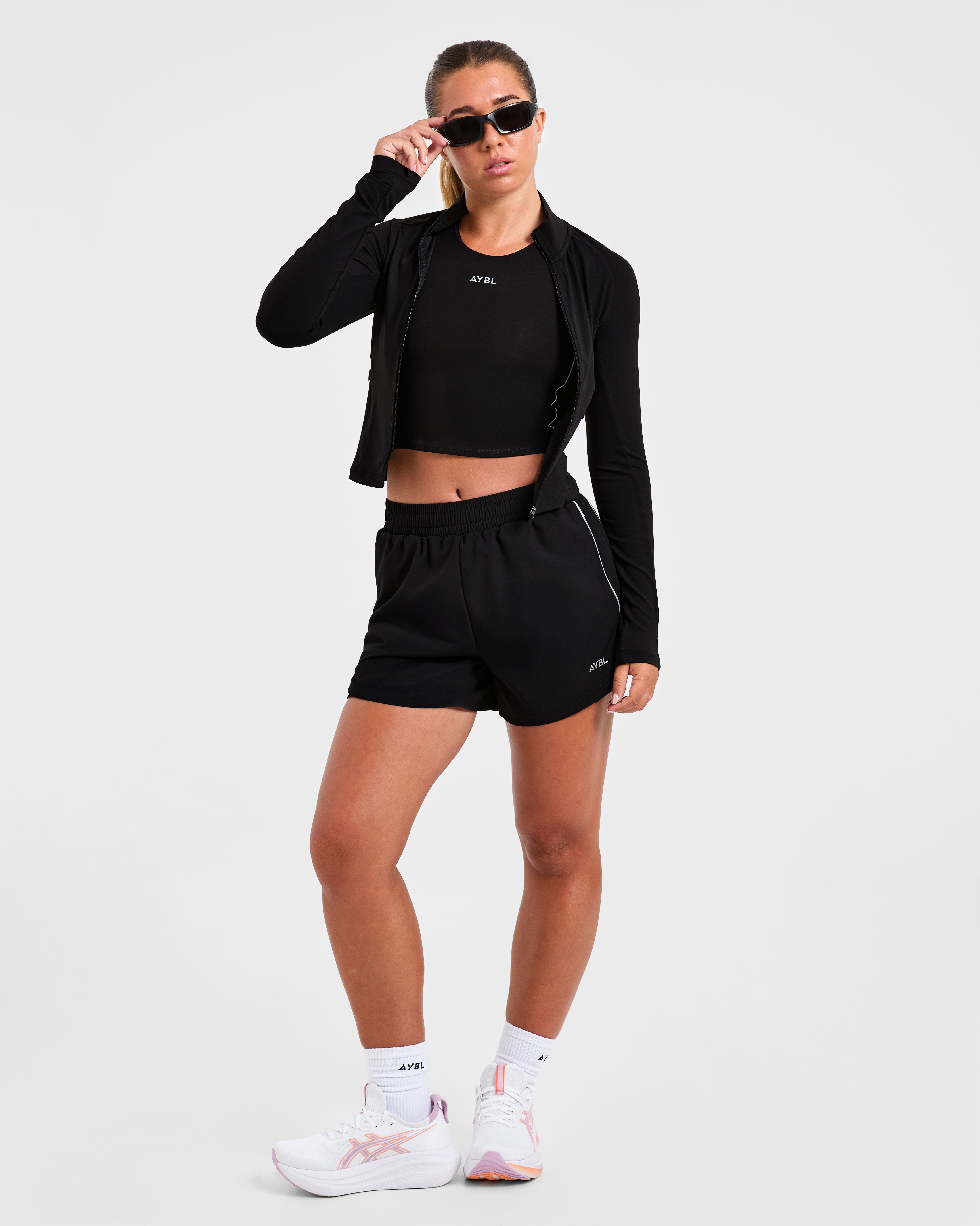 Run Zip Jacket - Zwart