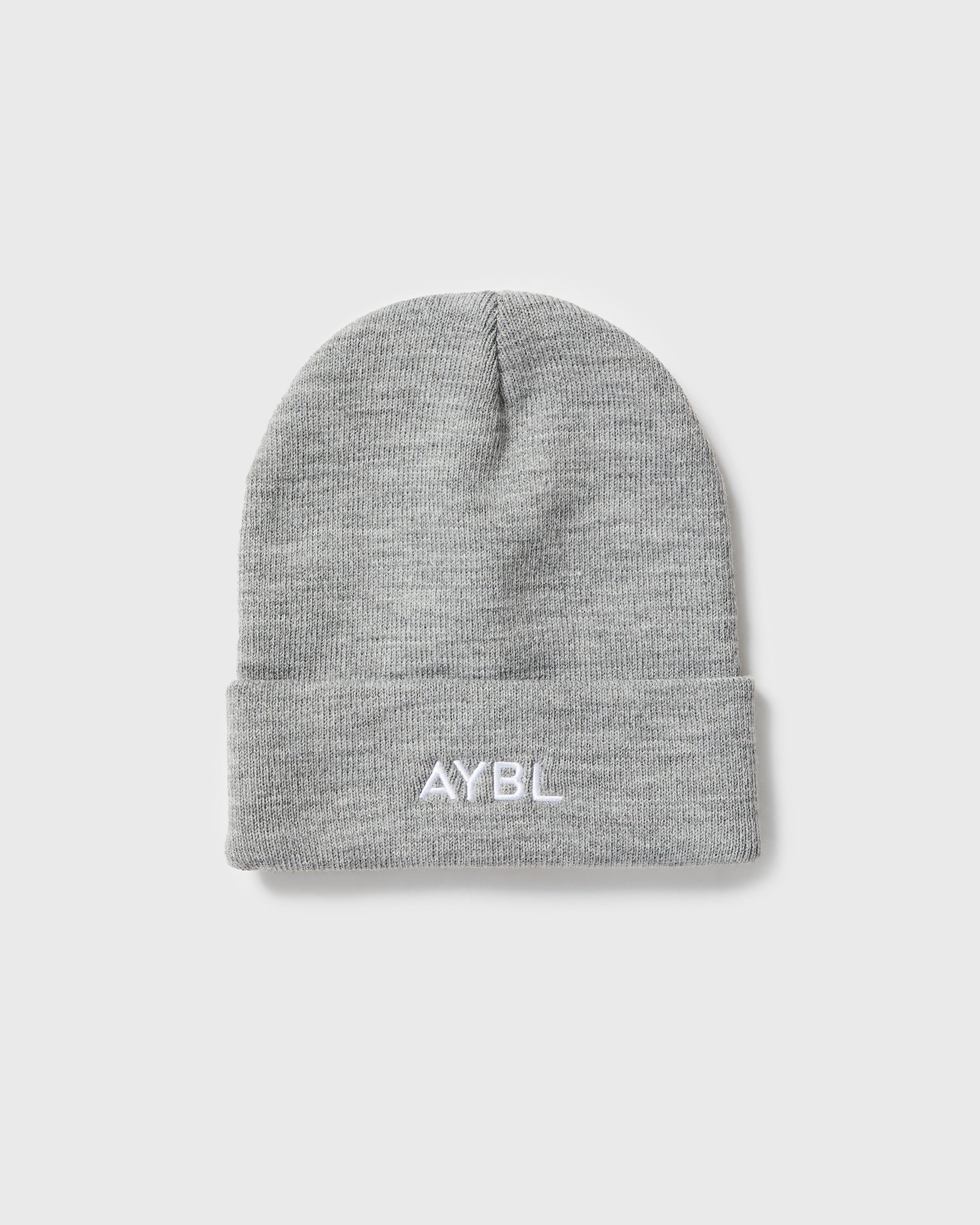 Embroidered Beanie - Grijs Marl
