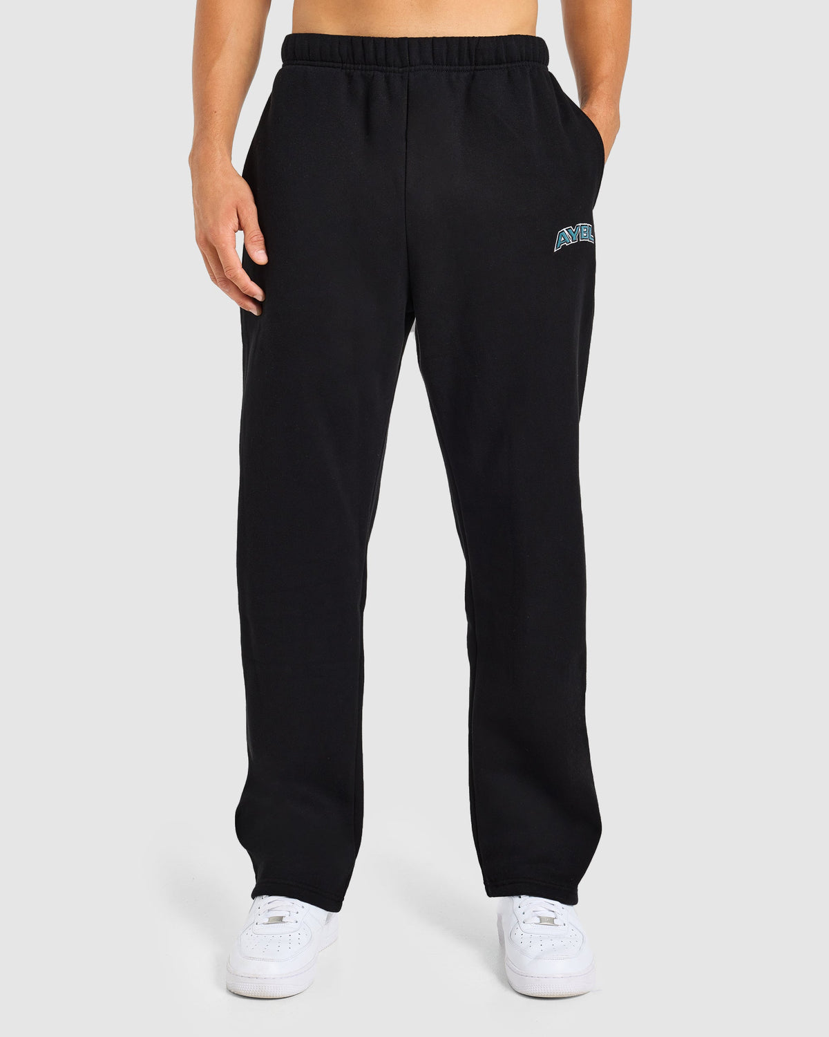AYBL Society Oversized Straight Leg Joggers - Zwart