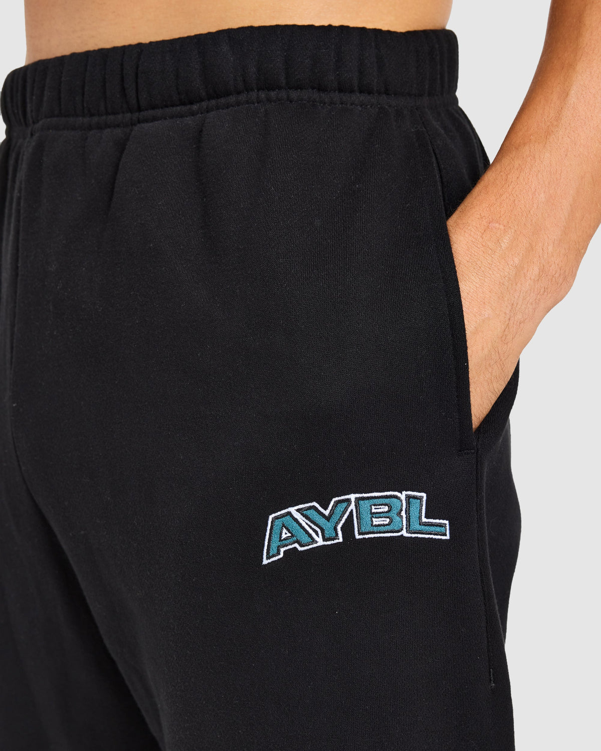 AYBL Society Oversized Straight Leg Joggers - Zwart