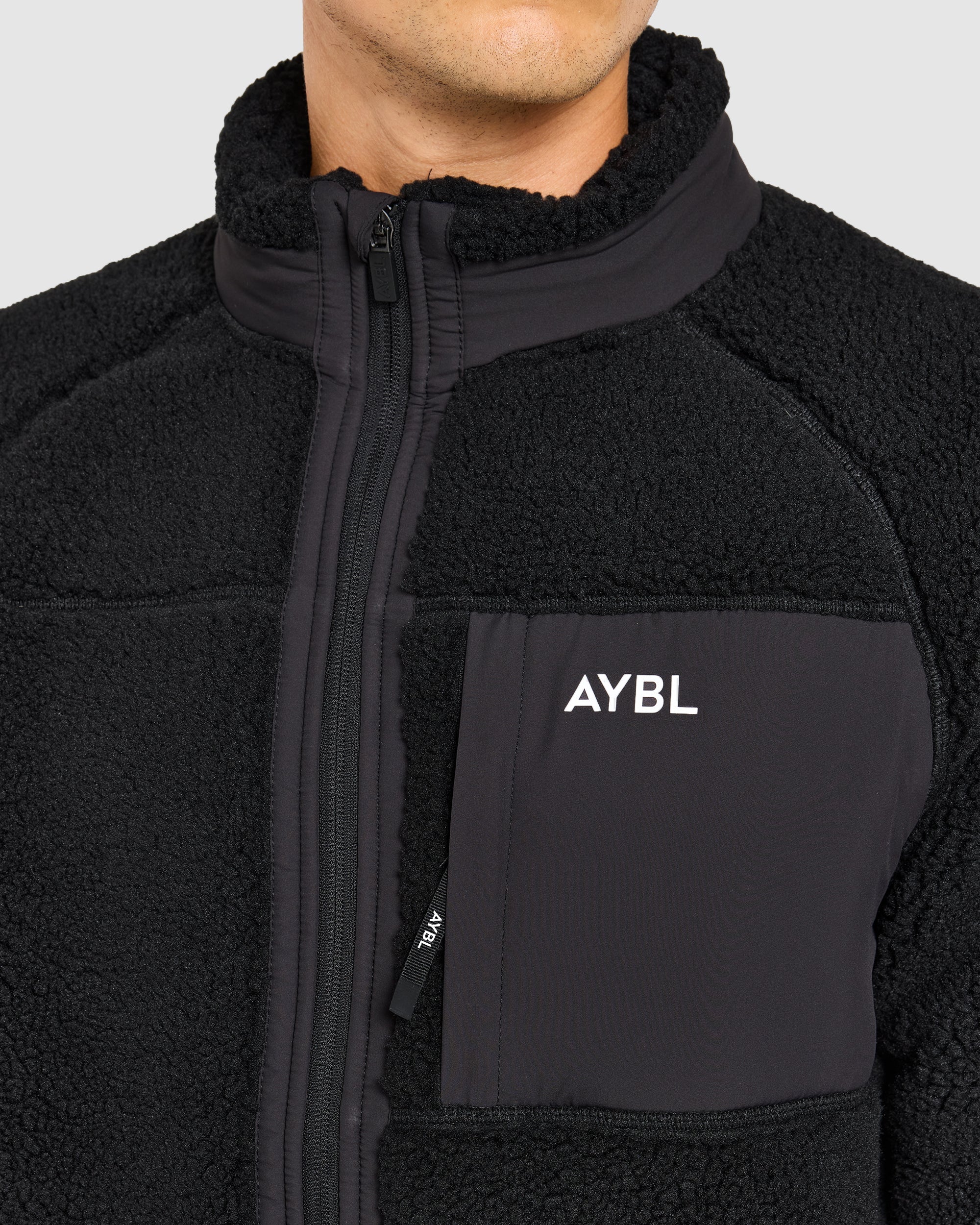Classic Zip Up Fleece Jacket - Zwart