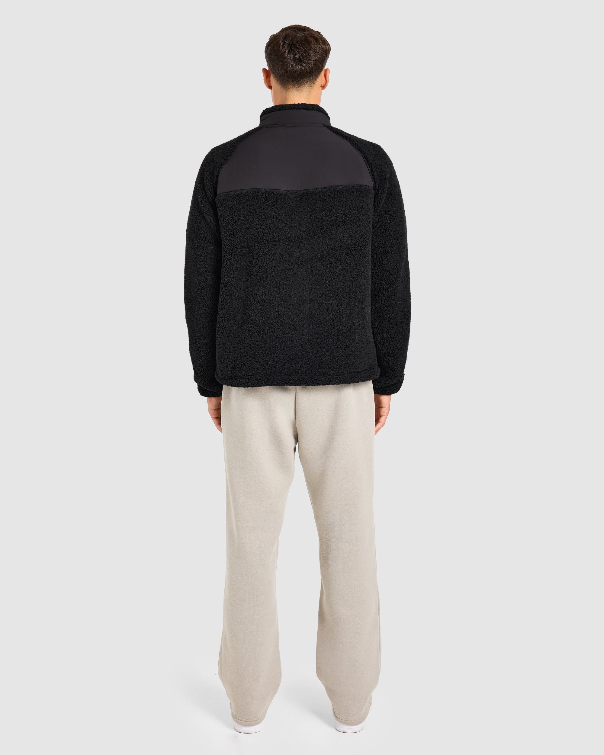 Classic Zip Up Fleece Jacket - Zwart