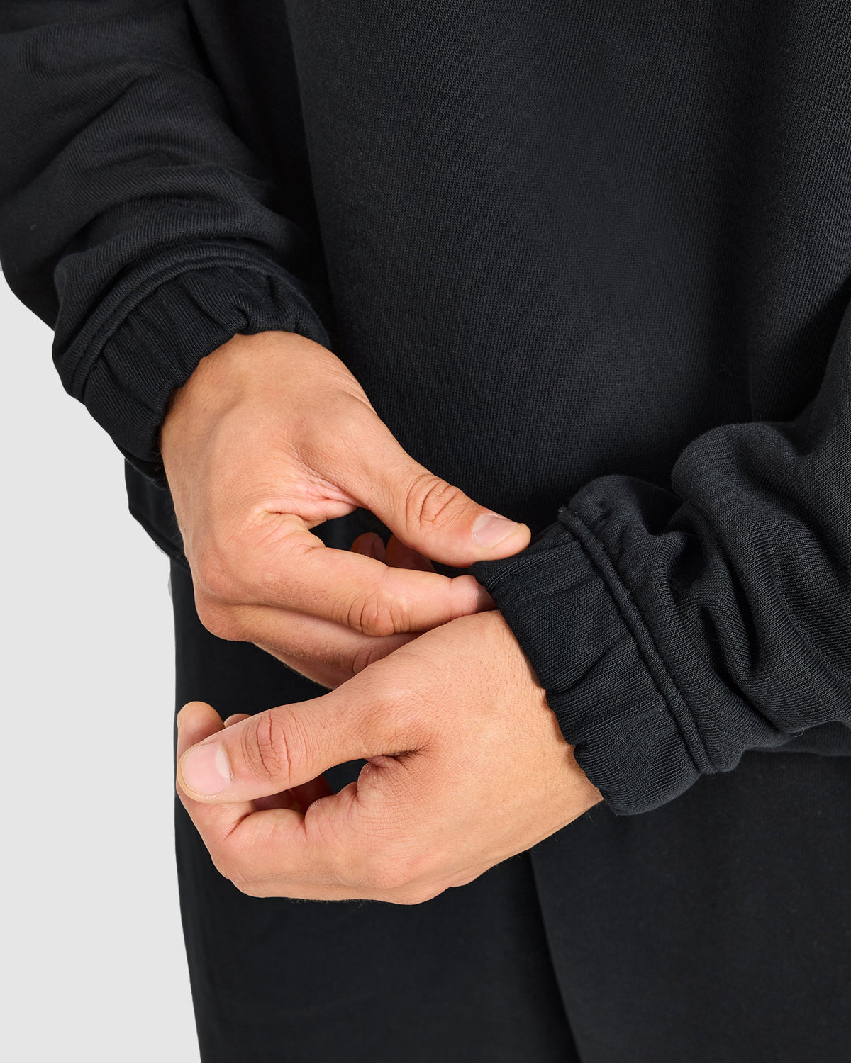 Effortless Oversized 1/4 Zip Pullover - Zwart