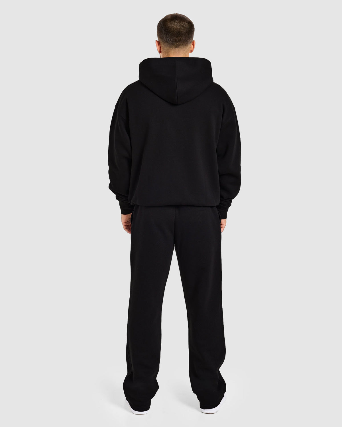 Essential Oversized Full Zip Hoodie - Zwart