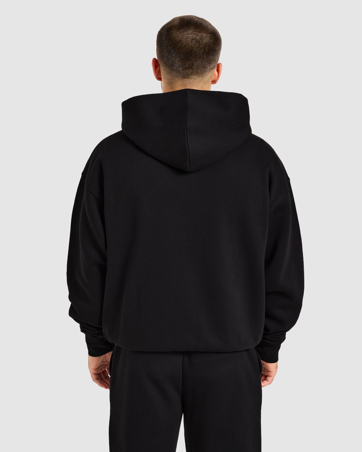 Essential Oversized Full Zip Hoodie - Zwart